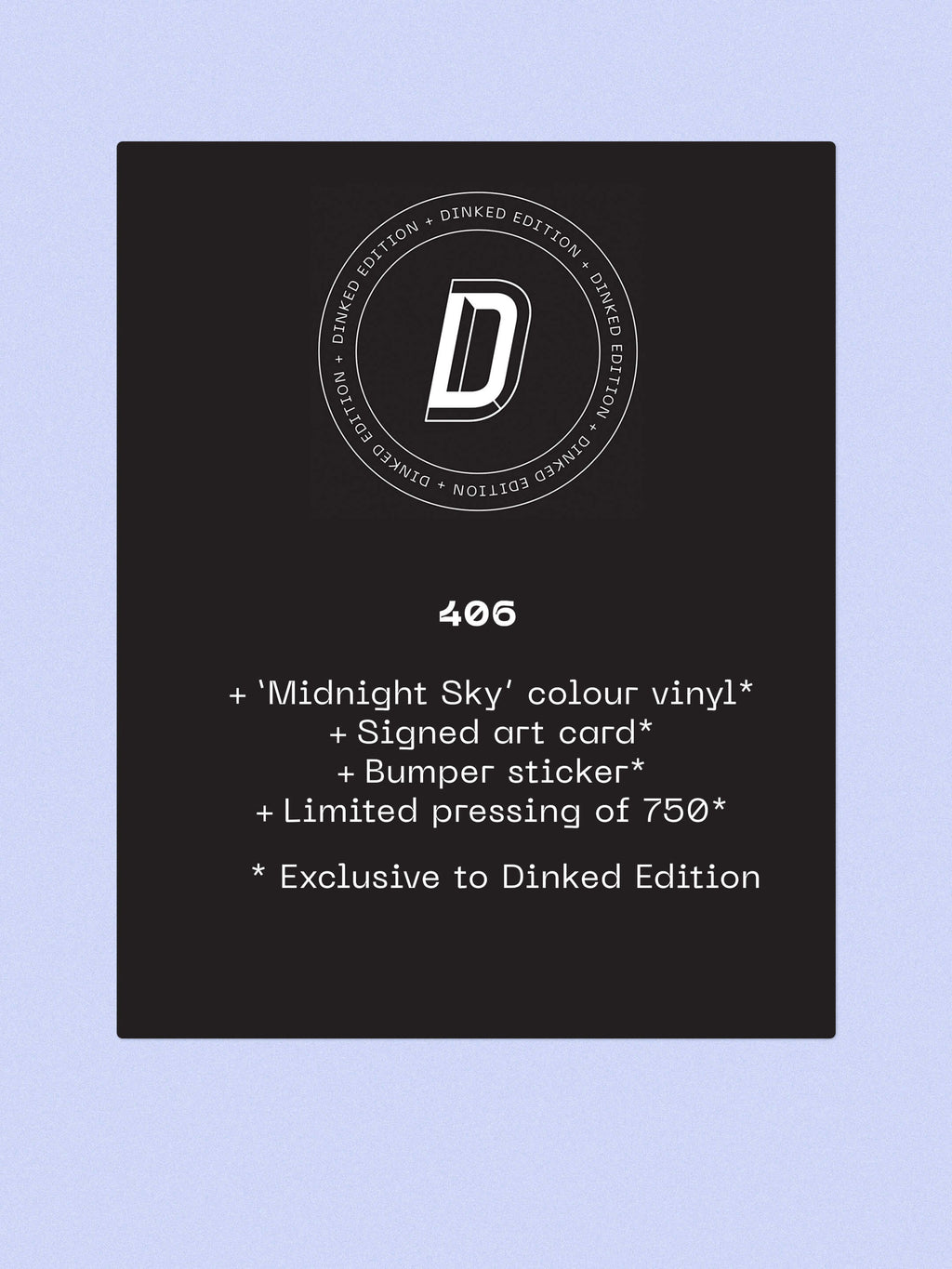 JJEROME87 - THE CANYON - DINKED EDITION 406 - MIDNIGHT SKY COLOUR VINYL LP + SIGNED ART CARD