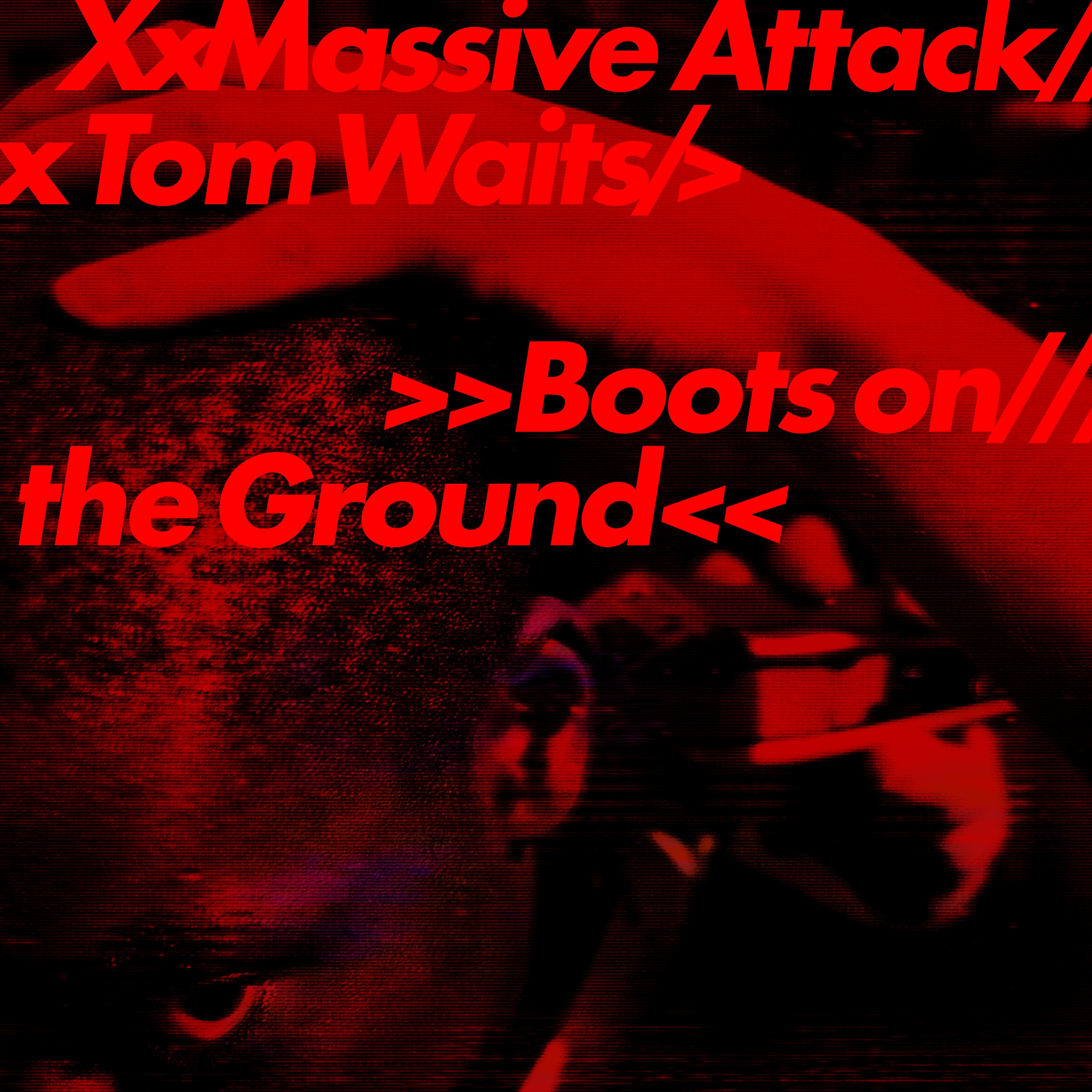 MASSIVE ATTACK & TOM WAITS - BOOTS ON THE GROUND - 180g ECOSONIC 12” VINYL IN RANDOM RED, WHITE & BLUE COLOUR.