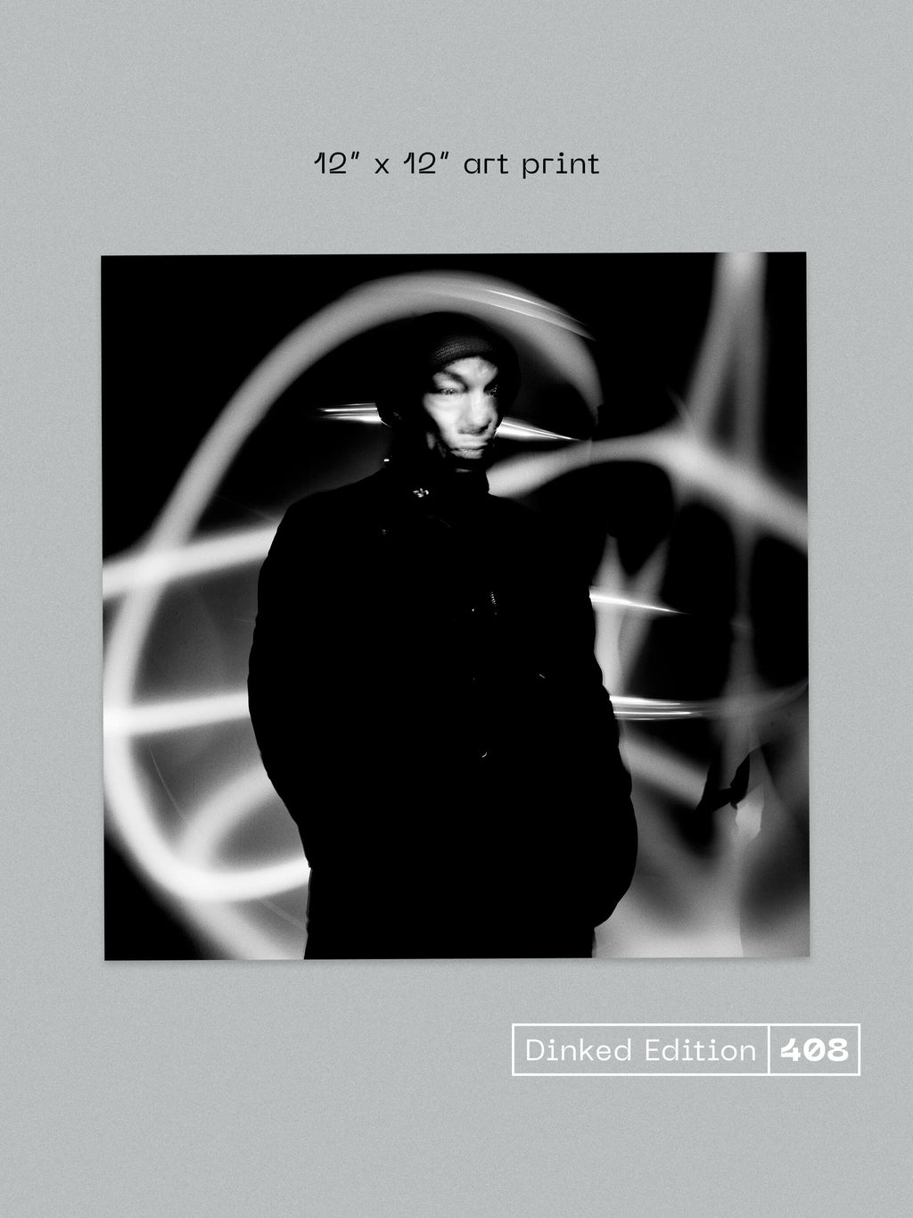 TRICKY - DIFFERENT WHEN IT’S SILENT - DINKED EDITION 408 - BLACK IMPLOSION ON WHITE VINYL LP + ART PRINT