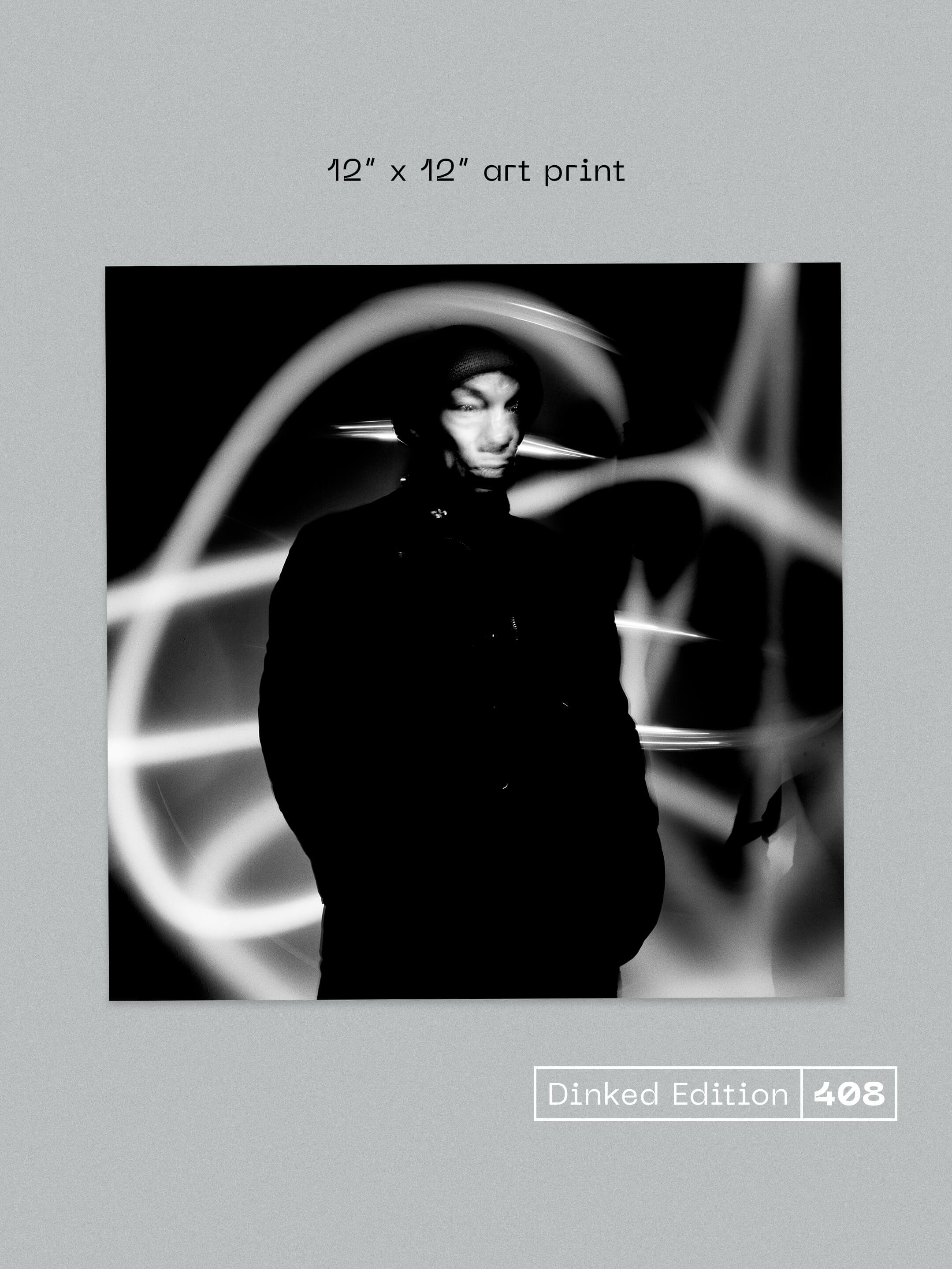 TRICKY - DIFFERENT WHEN IT’S SILENT - DINKED EDITION 408 - BLACK IMPLOSION ON WHITE VINYL LP + ART PRINT