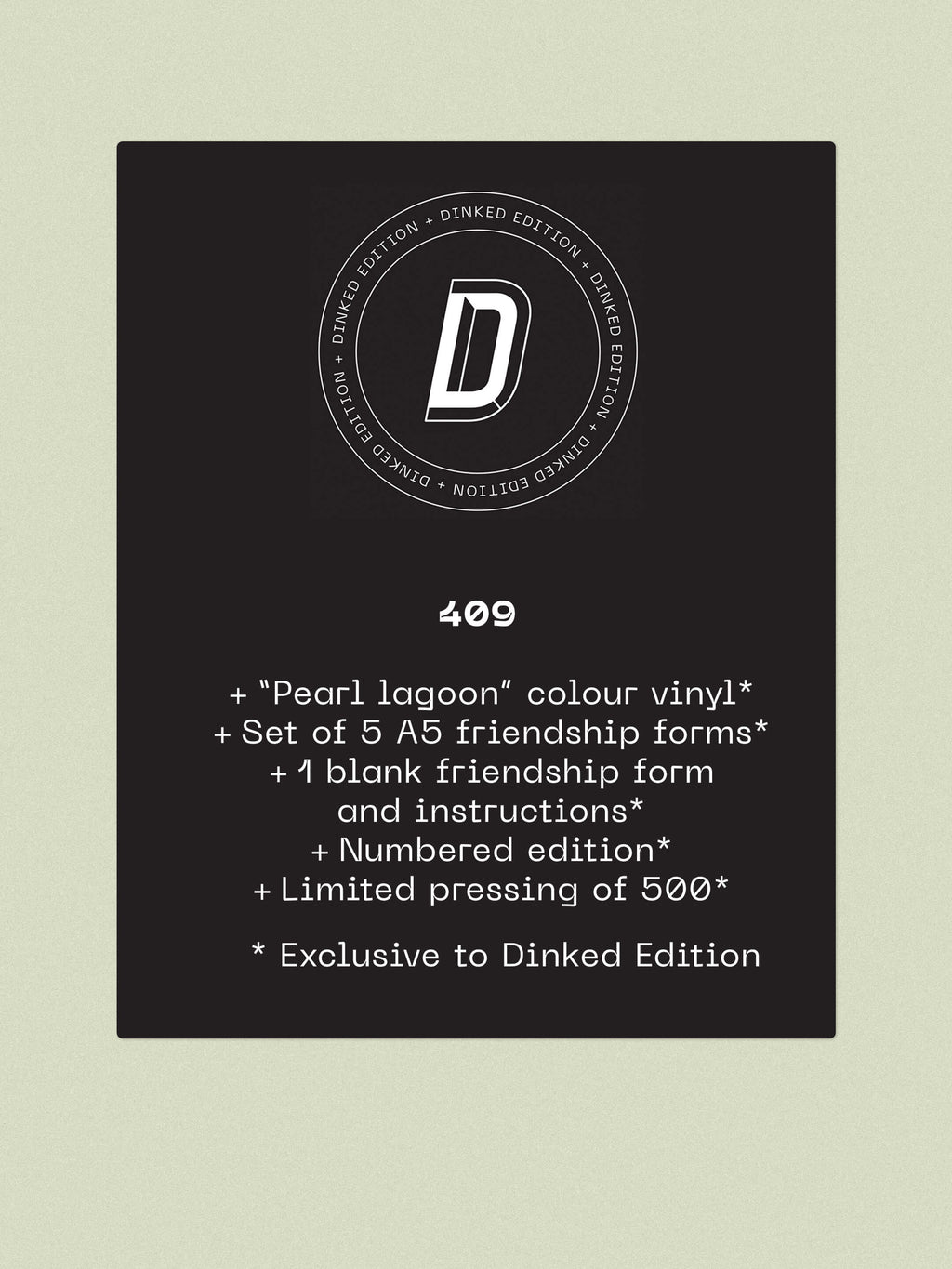 1000 RABBITS - ARE WE FRIENDS YET? - DINKED EDITION 409 - PEARL LAGOON COLOUR VINYL EP