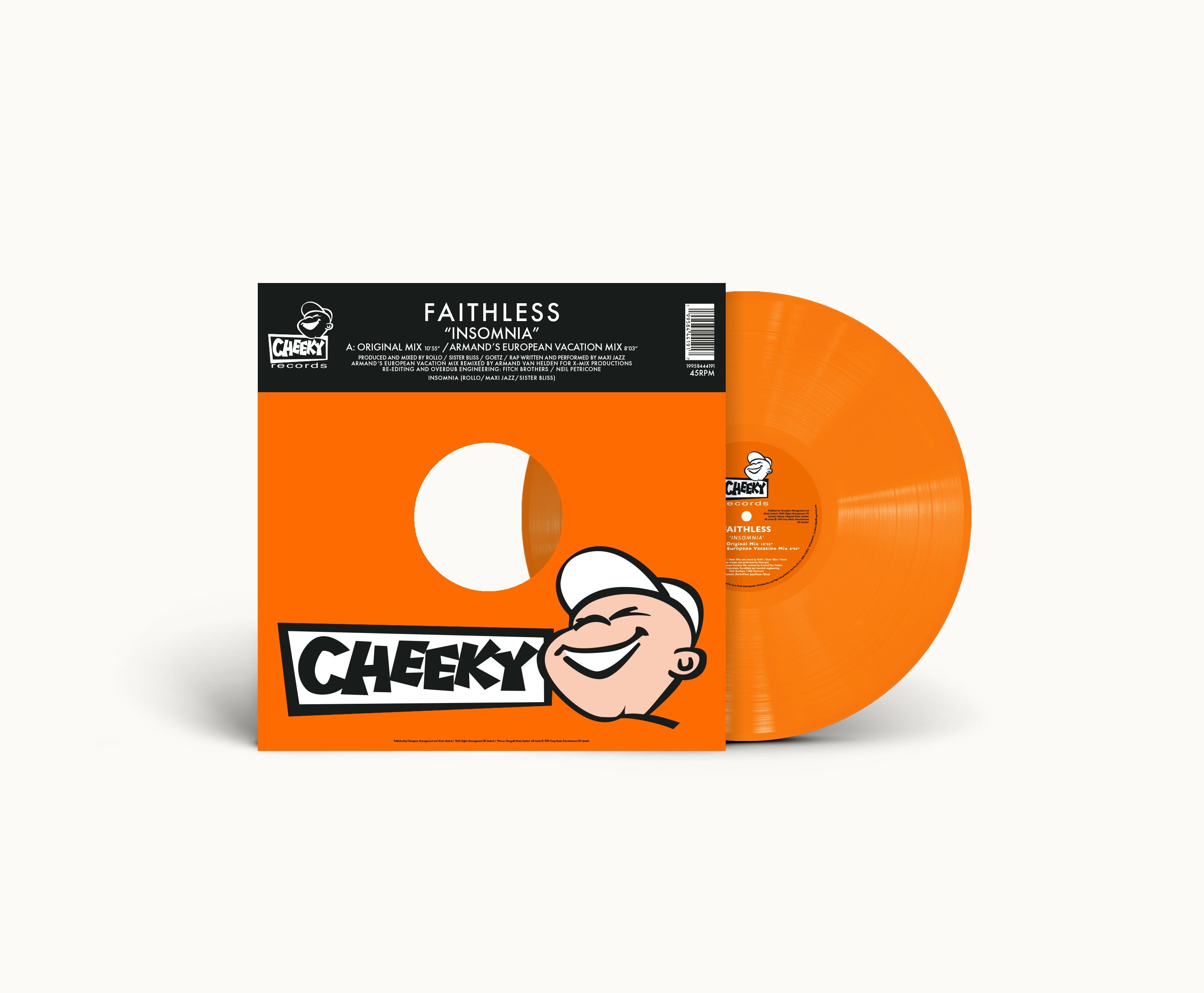 FAITHLESS - INSOMNIA - LIMITED EDITION 30TH ANNIVERSARY ORANGE 12