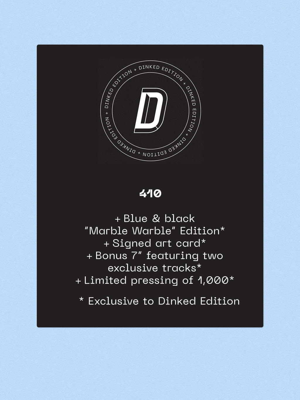 ANTONY SZMIEREK - DECODING BIRDSONG - DINKED EDITION 410 - BLUE & BLACK MARBLE WARBLE VINYL LP + 7” & SIGNED ART CARD