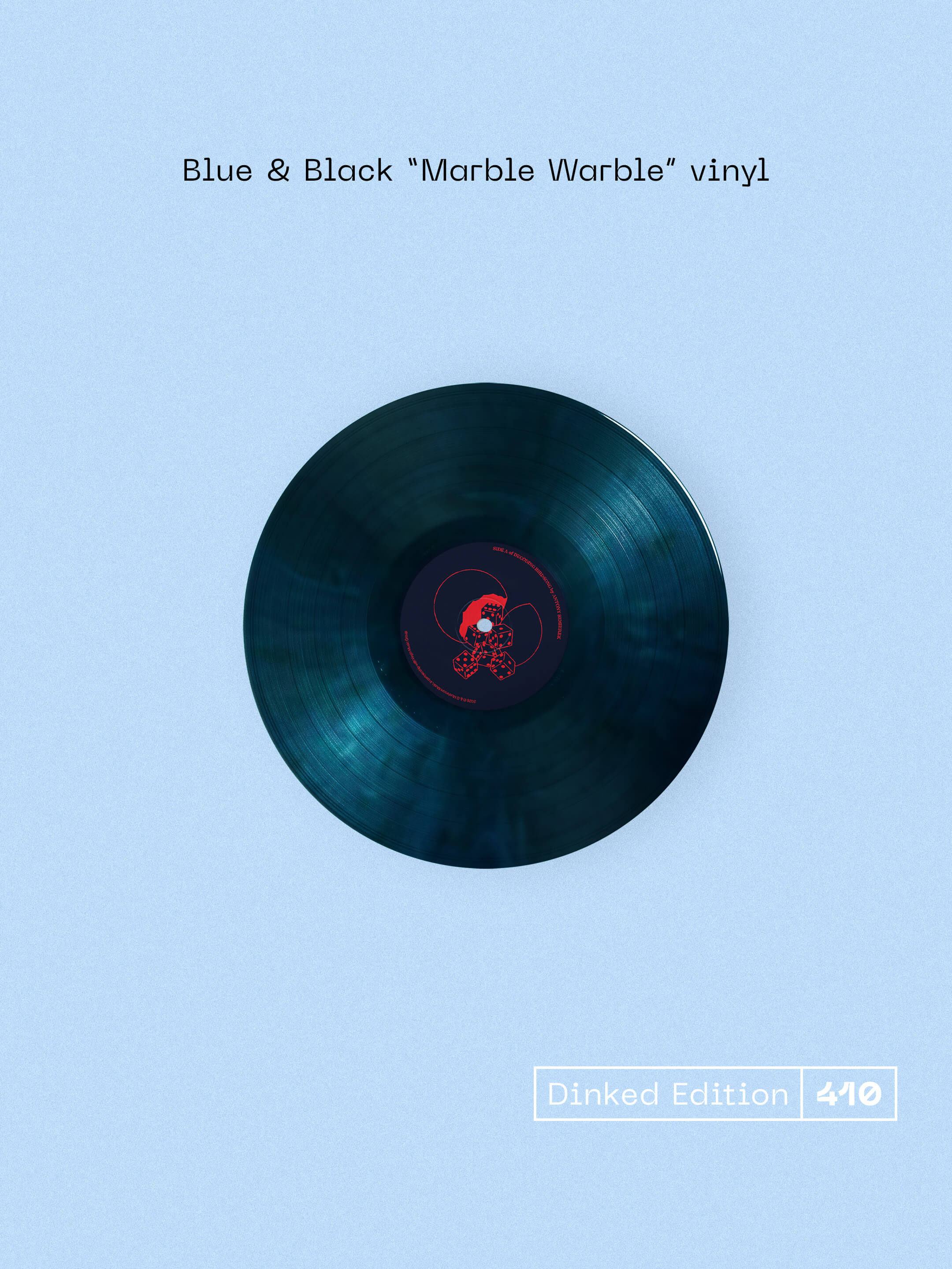ANTONY SZMIEREK - DECODING BIRDSONG - DINKED EDITION 410 - BLUE & BLACK MARBLE WARBLE VINYL LP + 7” & SIGNED ART CARD