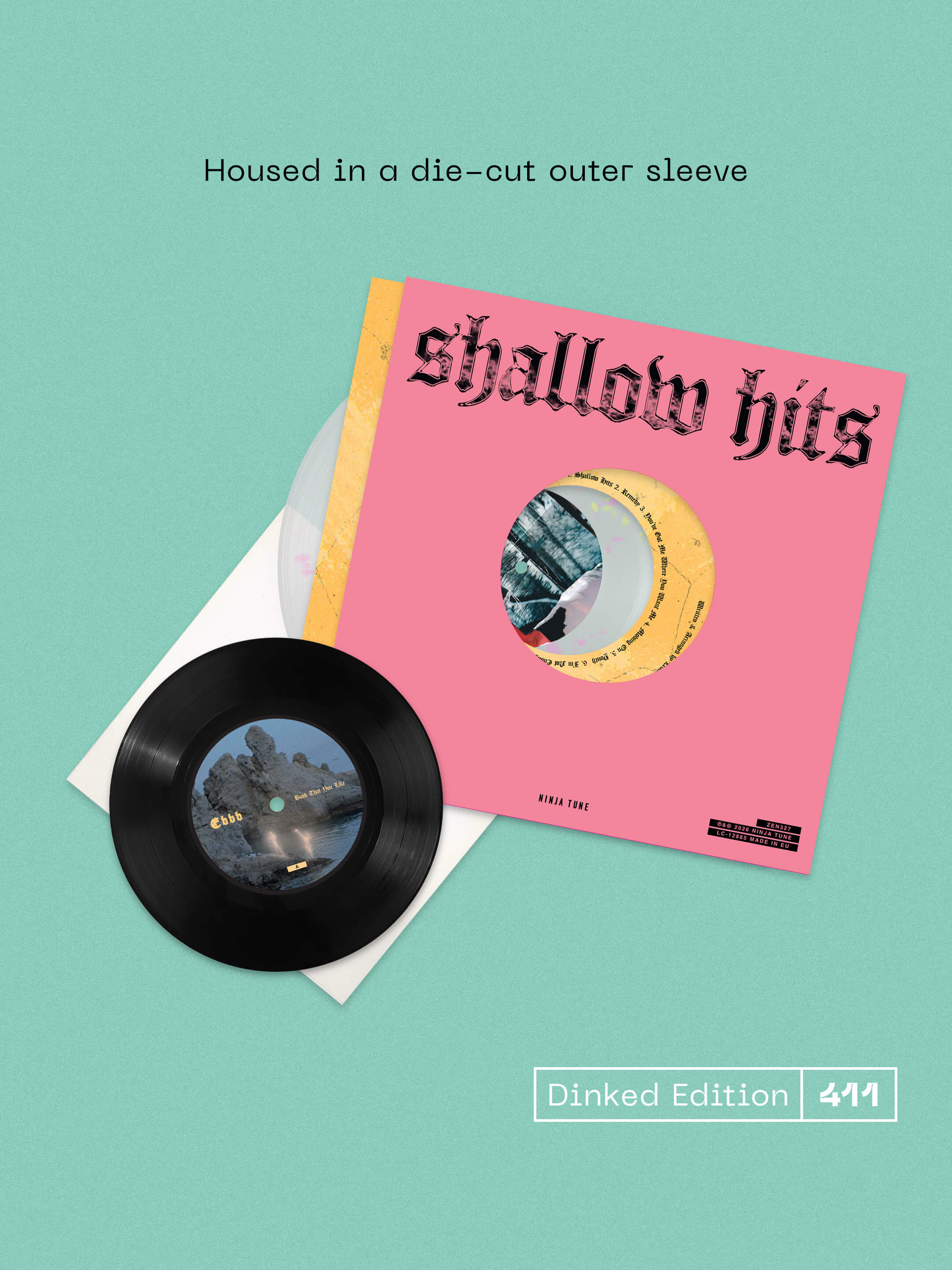 EBBB - SHALLOW HITS - DINKED EDITION 411 - SPLATTER VINYL LP + BONUS 7”