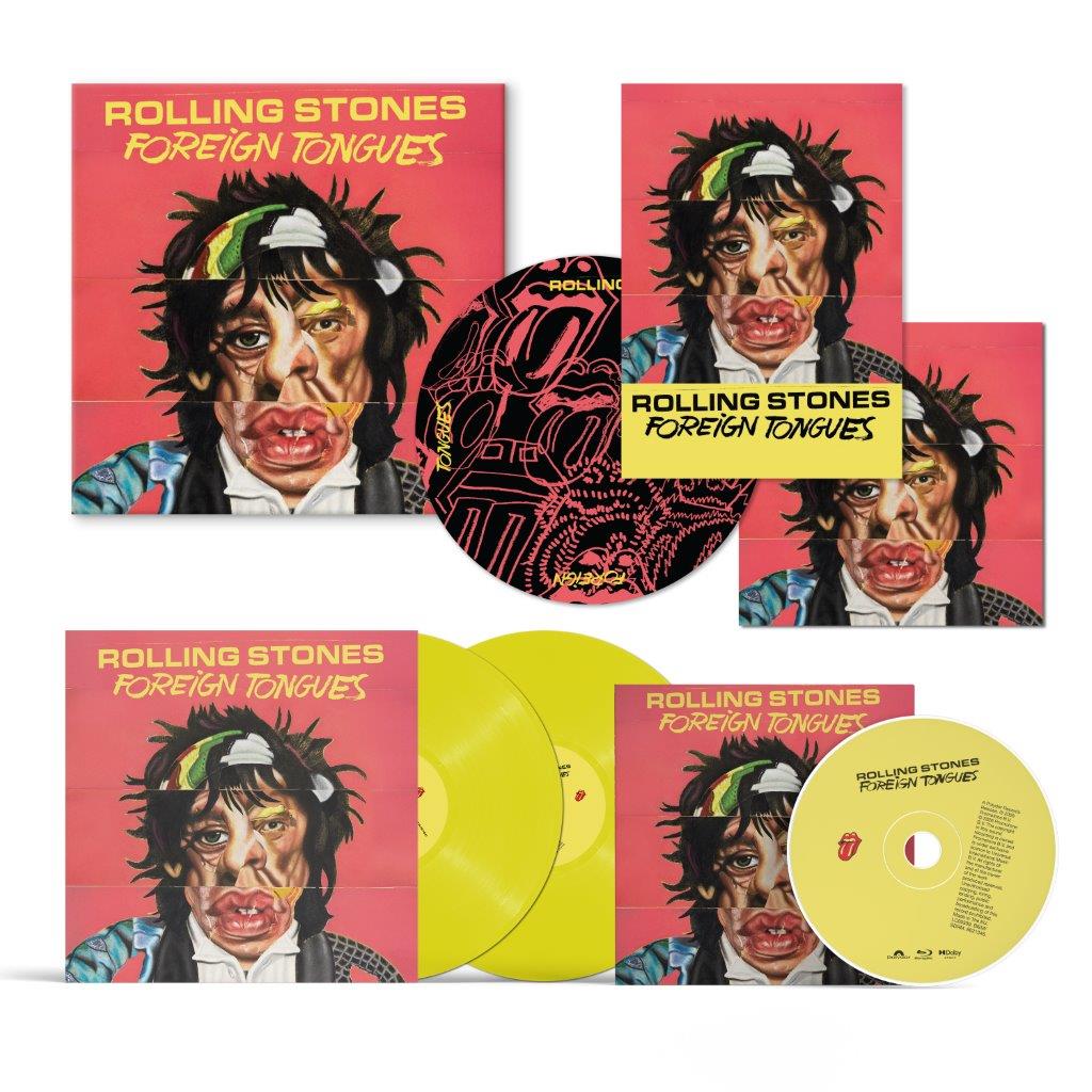 THE ROLLING STONES - FOREIGN TONGUES - LIMITED BOXSET - 2LP YELLOW VINYL + BLU-RAY + ART PRINT + POSTER + SLIPMAT