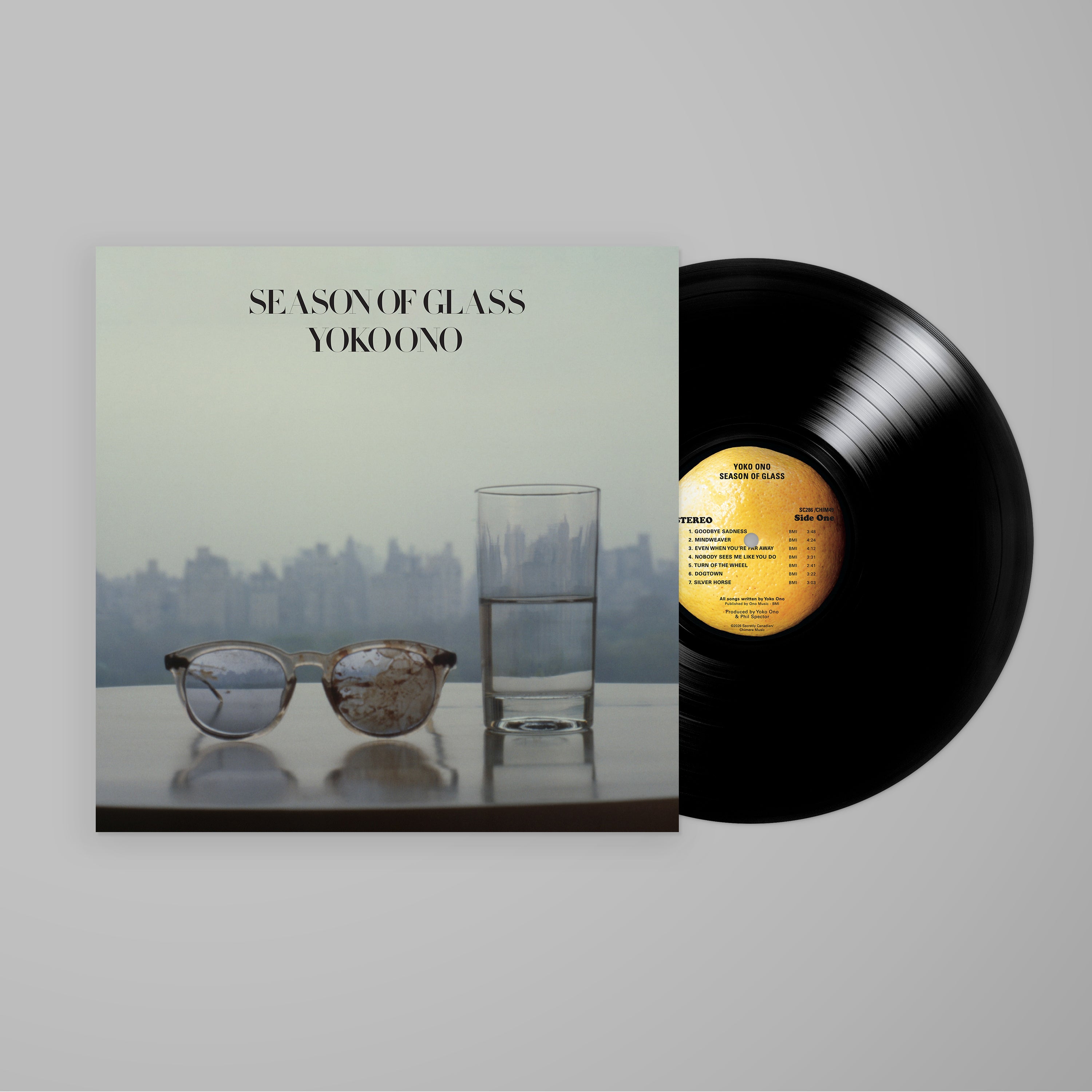 YOKO ONO - SEASON OF GLASS - 45TH ANNIVERSARY EDITION BLACK VINYL LP