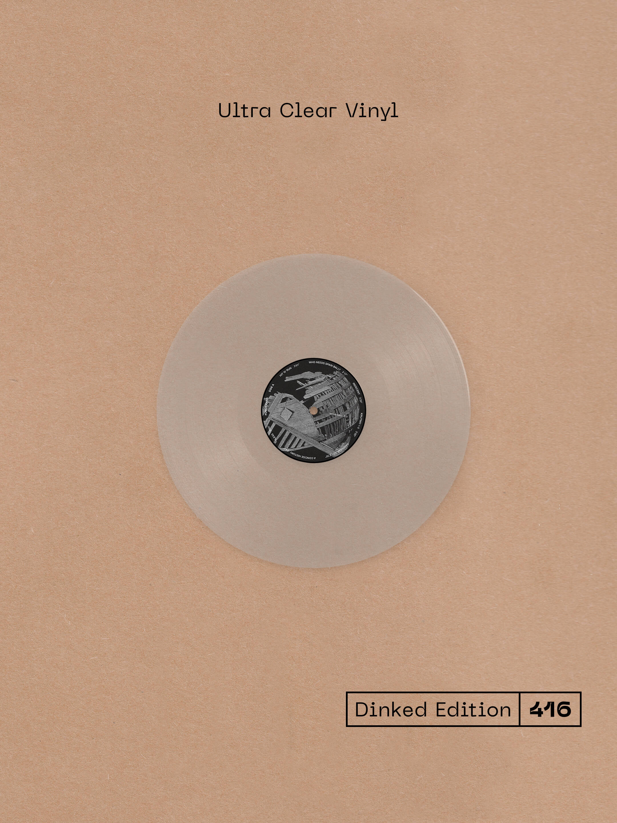FORMAL SPPEEDWEAR - PUNCH CARD - DINKED EDITION 414 - ULTRA CLEAR VINYL LP + PRINT HAND SIGNED & NUMBERED