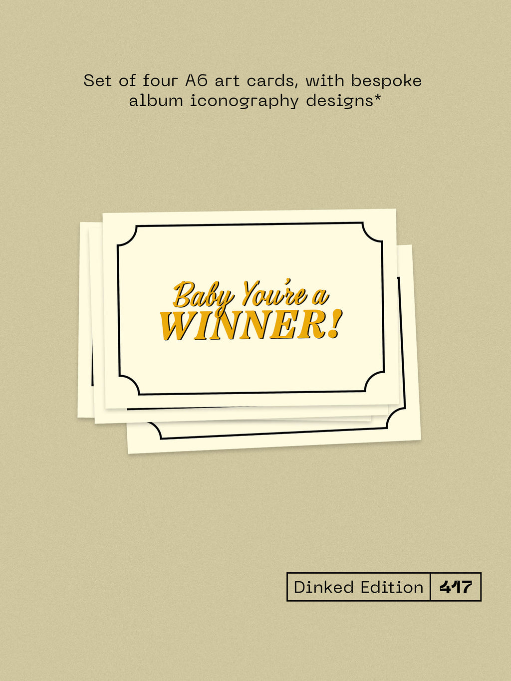 GRANDMAS HOUSE - BABY YOU’RE A WINNER - DINKED EDITION 417 - CLEAR & BLACK MARBLE VINYL LP + ART CARDS & LYRICS ZINE