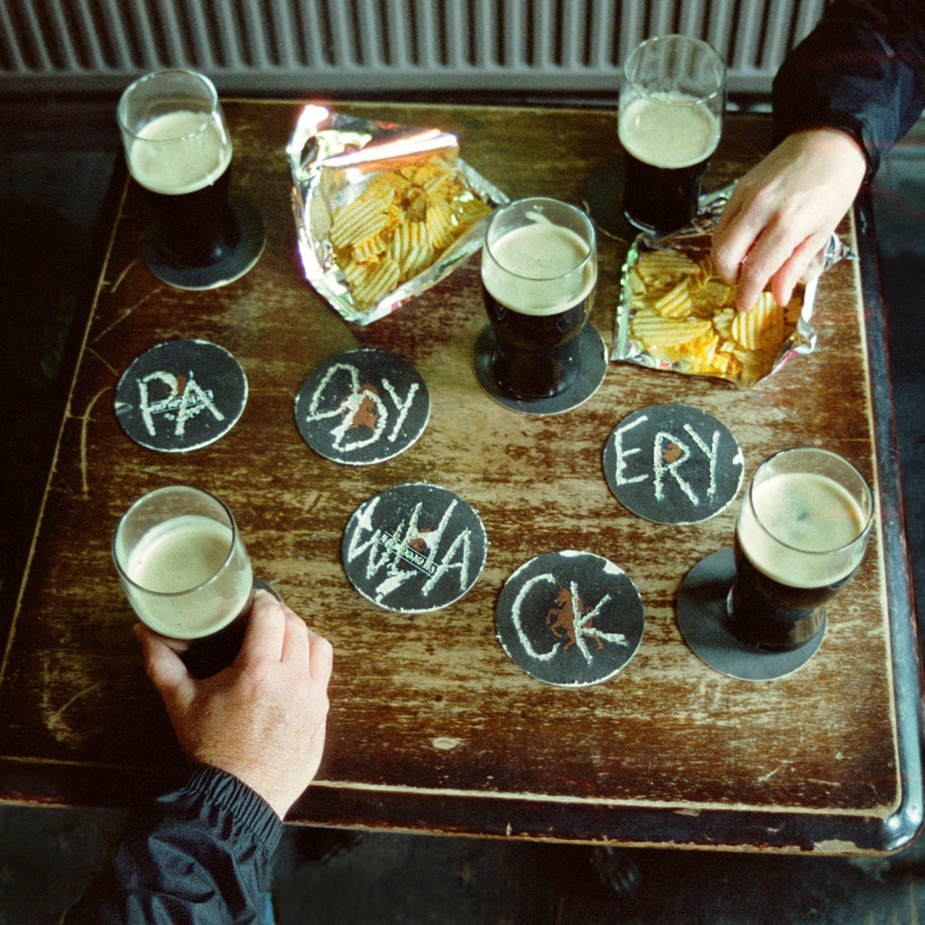 THE MARY WALLOPERS - PADDYWHACKERY - DINKED EDITION 420 - TRANSPARENT GREEN MARBLE VINYL LP + SIGNED PRINT & BEER MATS
