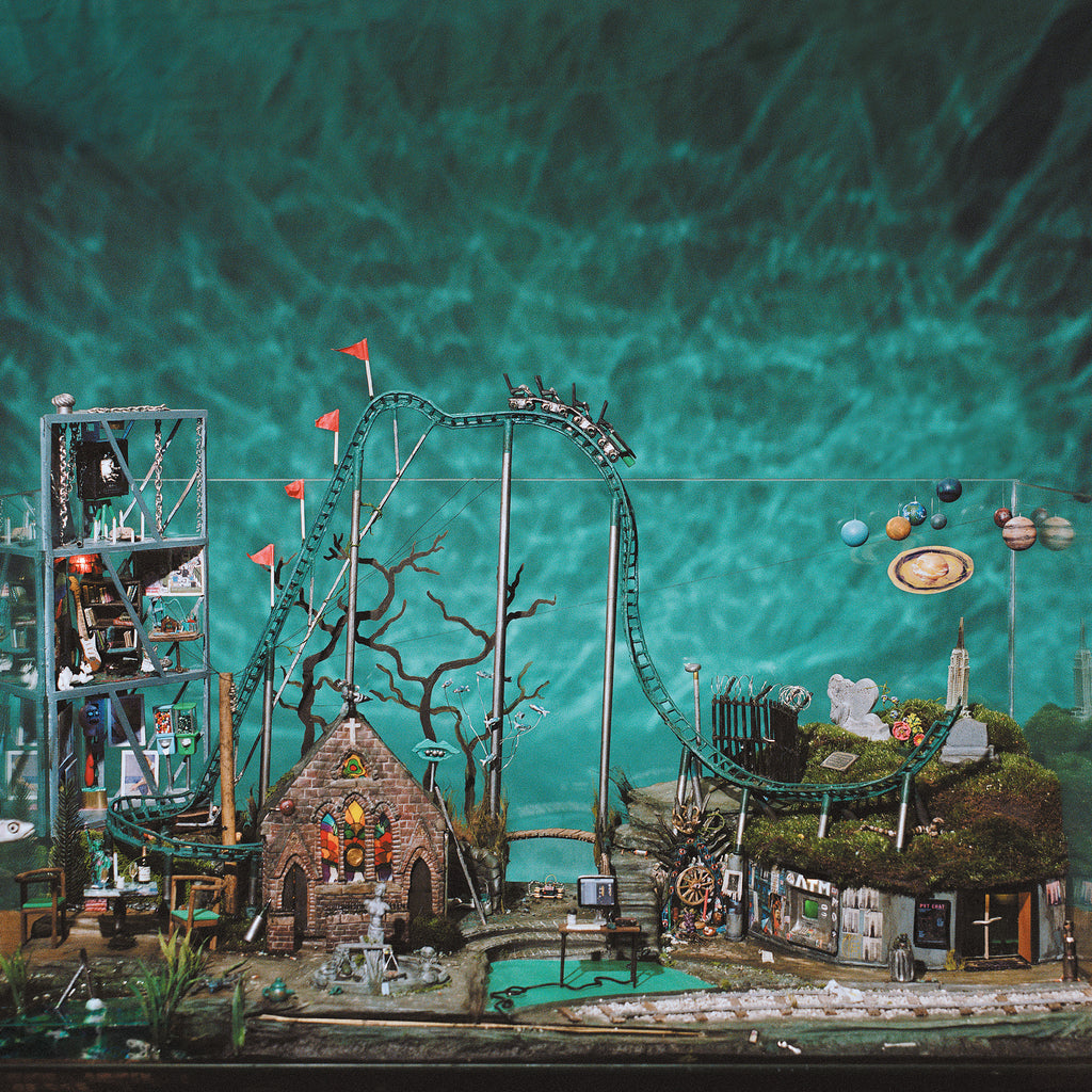BODEGA - ALL INSIDE AQUARIUM- DINKED EDITION 422 - CLOUDY EFFECT SEA BLUE & TRANSPARENT LIGHT BLUE VINYL LP + BONUS CLEAR 7”