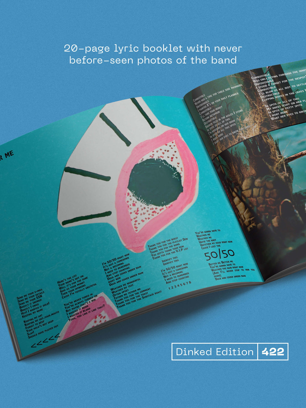 BODEGA - ALL INSIDE AQUARIUM- DINKED EDITION 422 - CLOUDY EFFECT SEA BLUE & TRANSPARENT LIGHT BLUE VINYL LP + BONUS CLEAR 7”