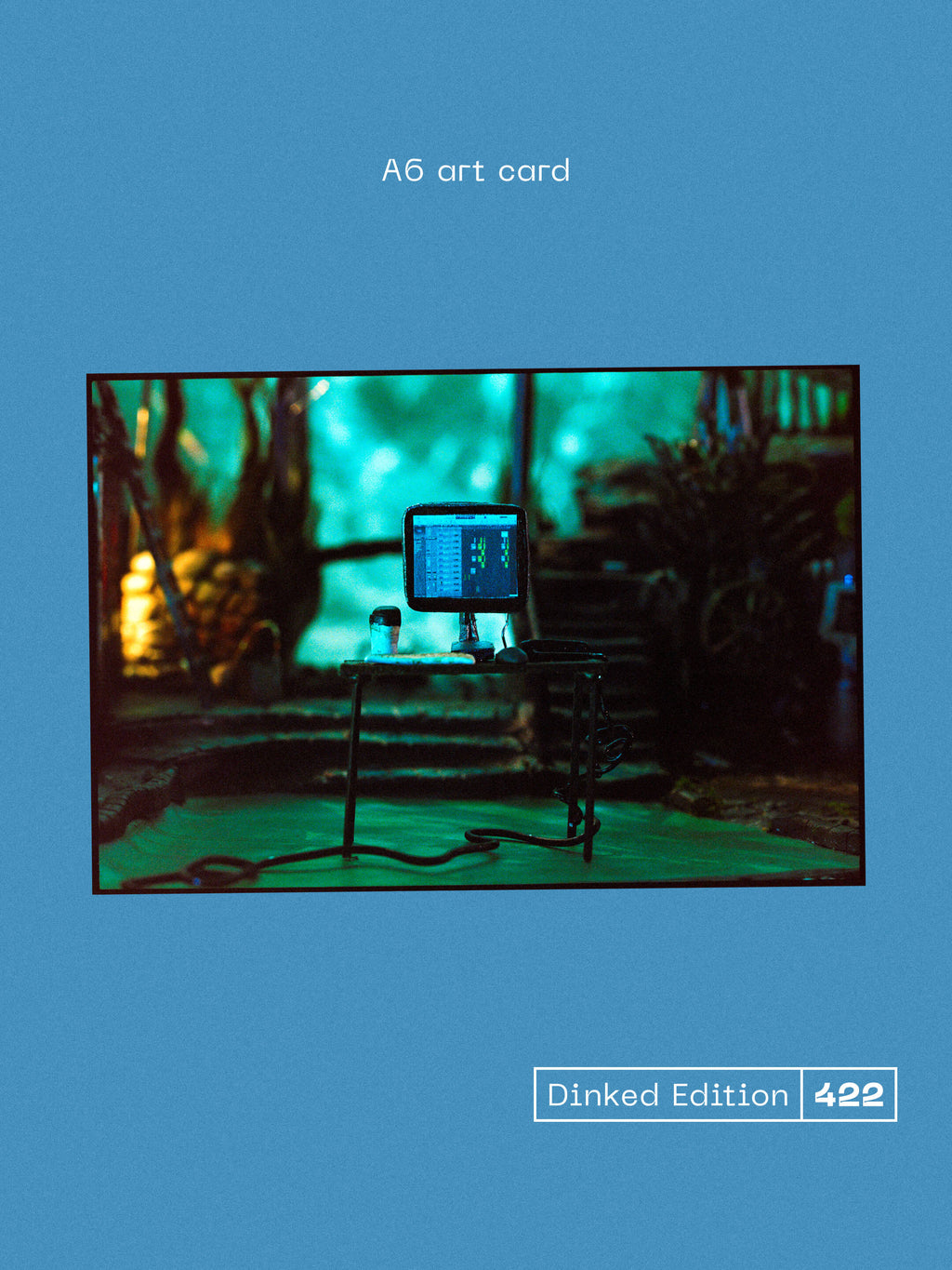BODEGA - ALL INSIDE AQUARIUM- DINKED EDITION 422 - CLOUDY EFFECT SEA BLUE & TRANSPARENT LIGHT BLUE VINYL LP + BONUS CLEAR 7”