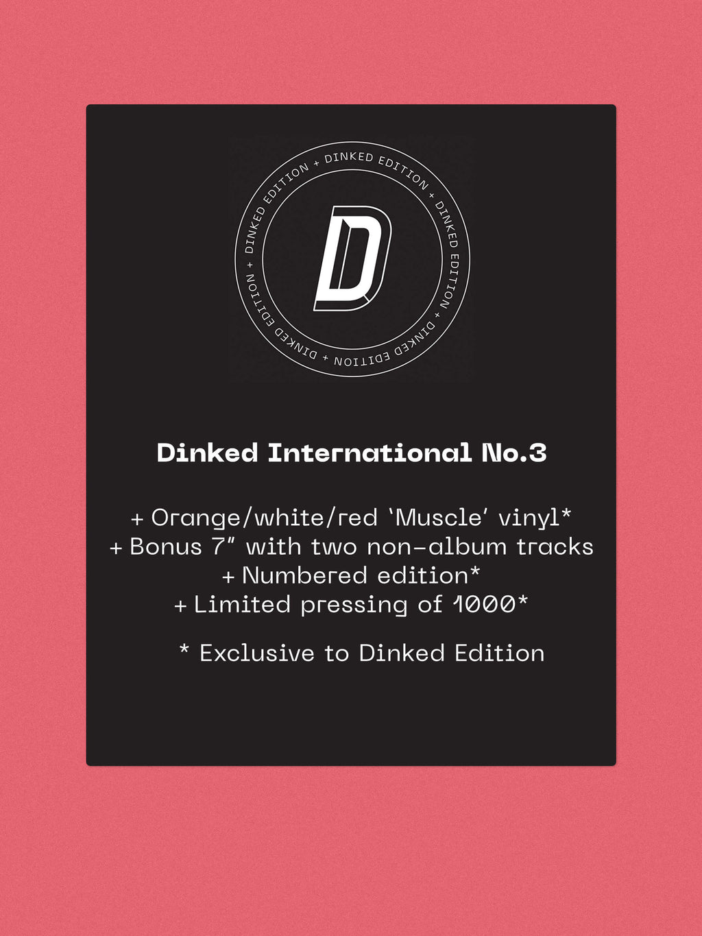 THIS IS LORELEI - THE SINGER IN MY BAND - DINKED INTERNATIONAL EDITION NO.3 - ORANGE/WHITE/RED MUSCLE VINYL LP + BONUS 7”