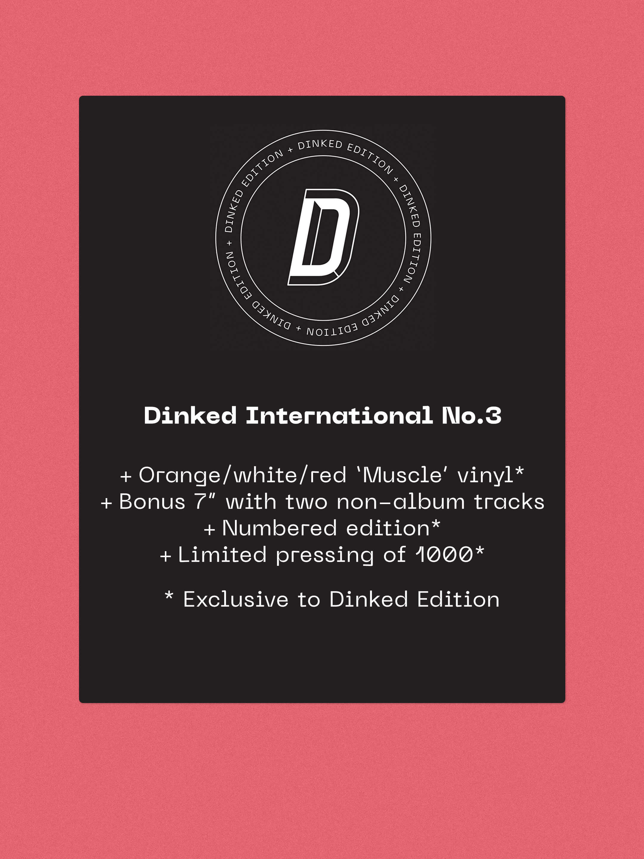 THIS IS LORELEI - THE SINGER IN MY BAND - DINKED INTERNATIONAL EDITION NO.3 - ORANGE/WHITE/RED MUSCLE VINYL LP + BONUS 7”