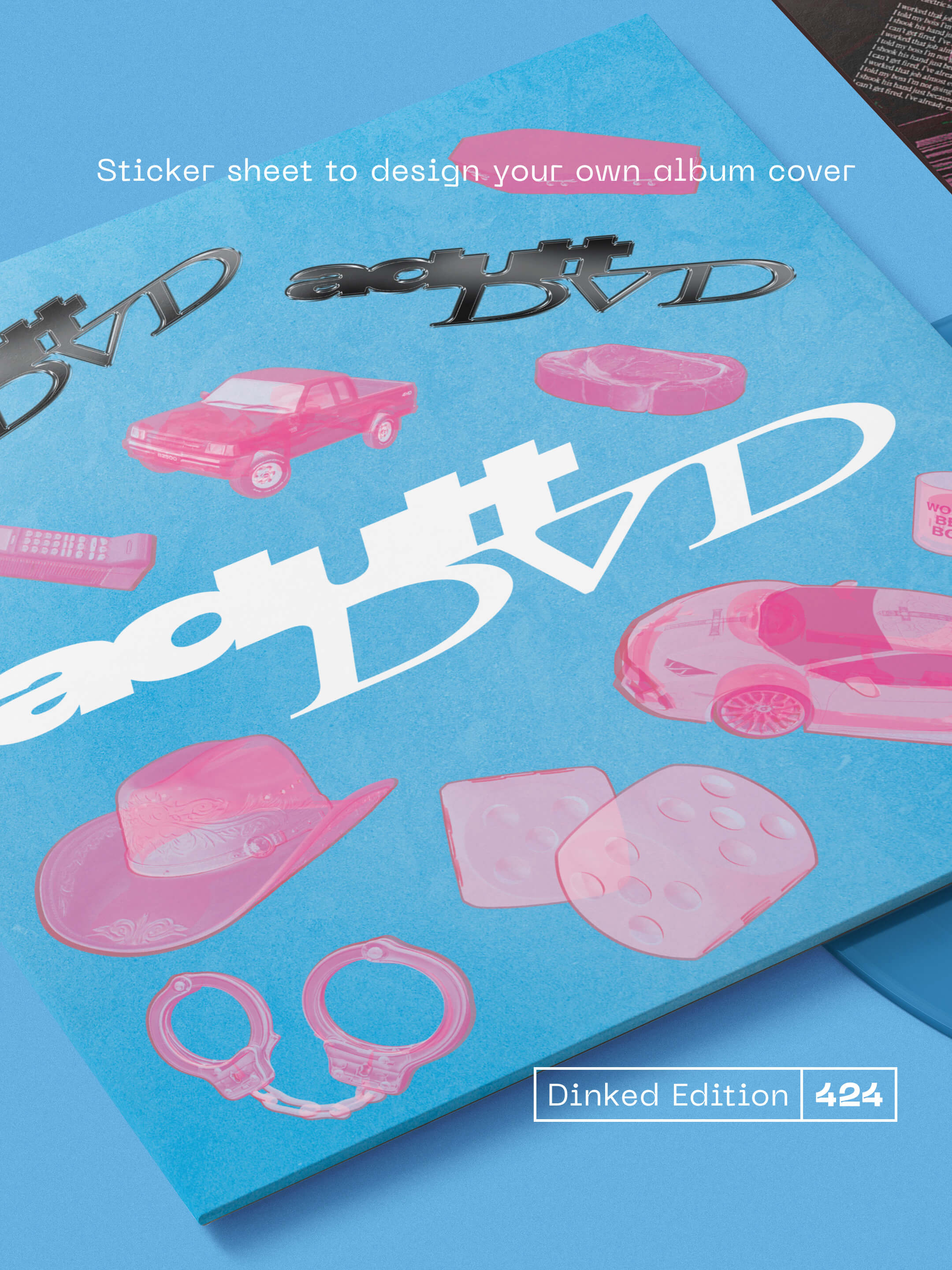 ADULT DVD - ADULT DVD - DINKED EDITION 424 - TRANSPARENT BLUE VINYL LP + STICKER SHEET & SIGNED PHOTO