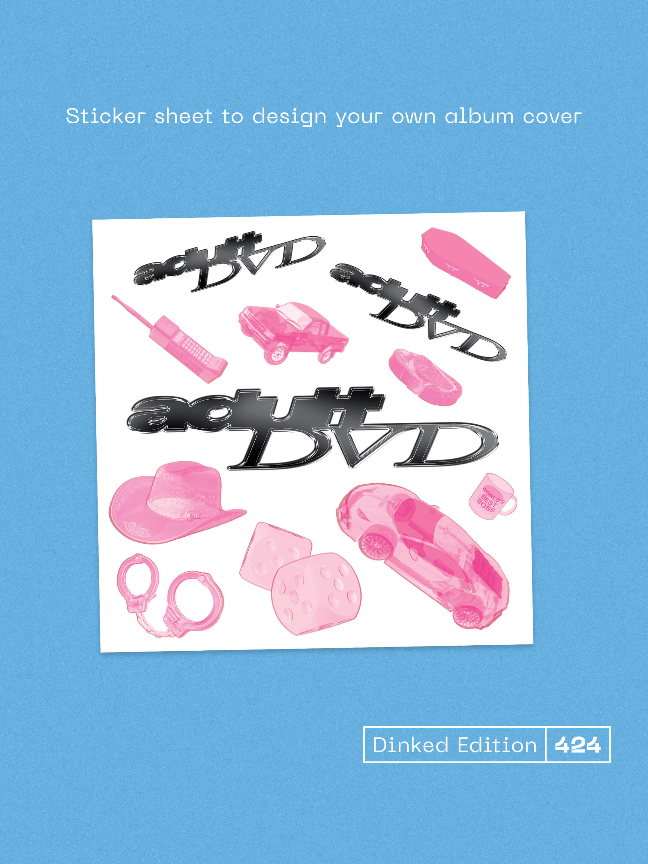 ADULT DVD - ADULT DVD - DINKED EDITION 424 - TRANSPARENT BLUE VINYL LP + STICKER SHEET & SIGNED PHOTO