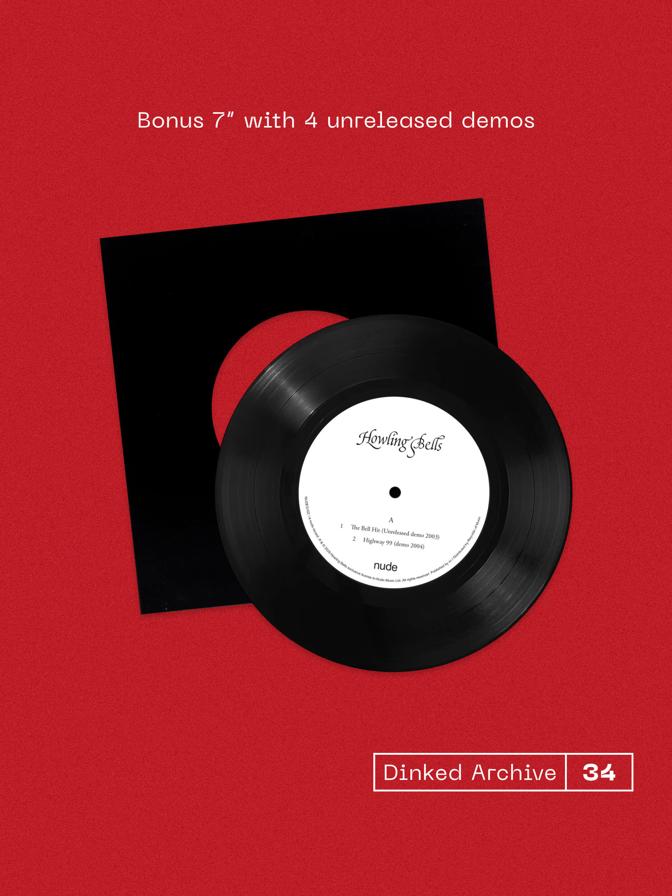 HOWLING BELLS - HOWLING BELLS - DINKED ARCHIVE EDITION 34 - ECOMIX MARBLE VINYL + BONUS 7” & SIGNED ART PRINT
