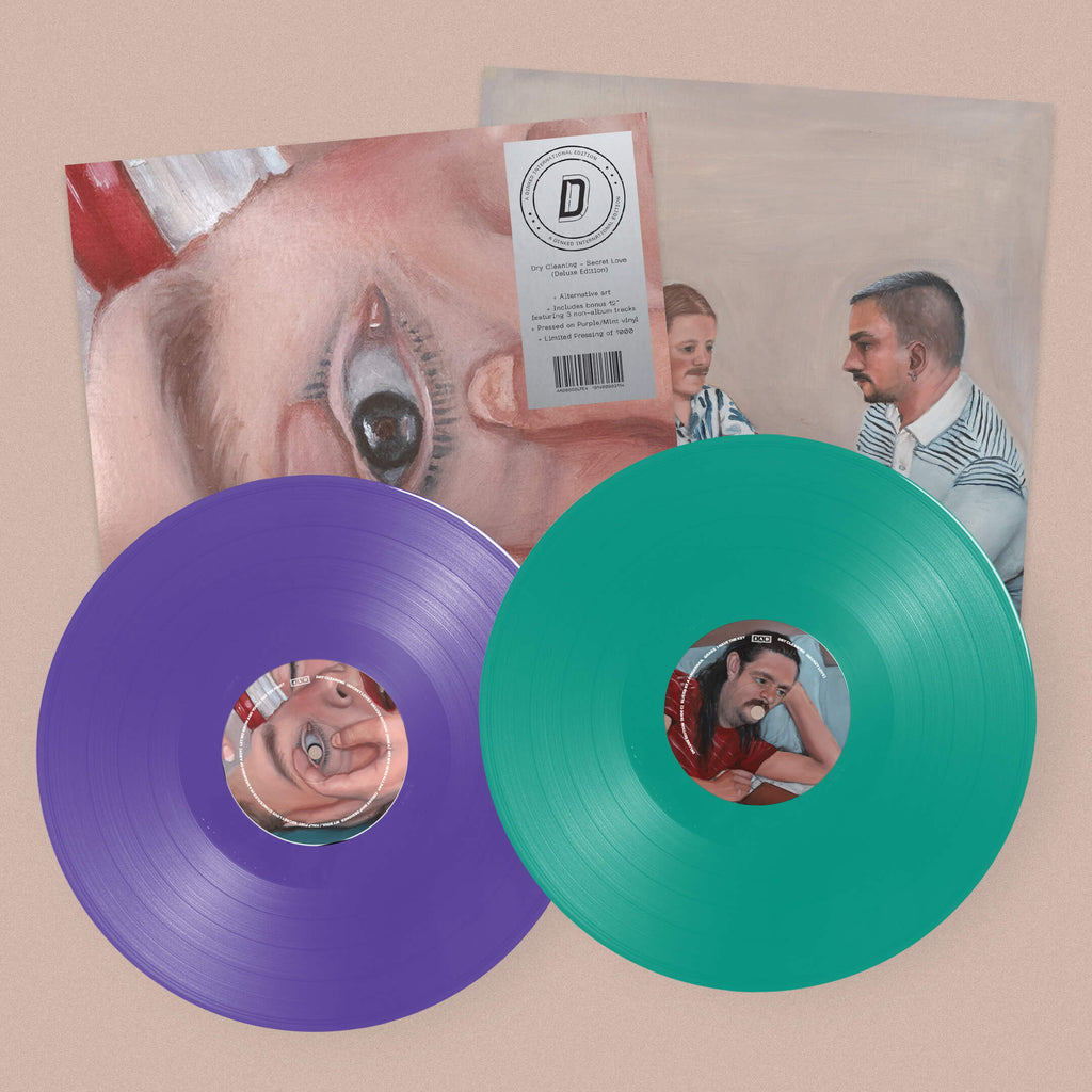 DRY CLEANING - SECRET LOVE DELUXE EDITION - DINKED INTERNATIONAL 06 - PURPLE VINYL LP + BONUS MINT 12” INC 3 NEW TRACKS - LIMITED PRESSING