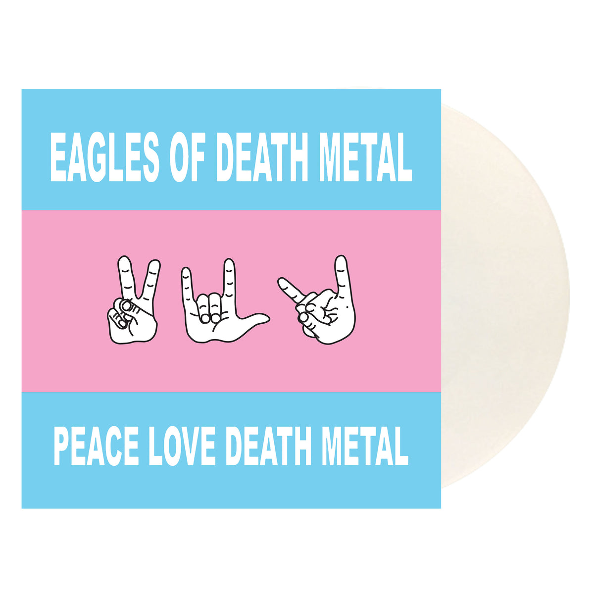 EAGLES OF DEATH METAL - PEACE LOVE DEATH METAL - LIMITED EDITION INDIES ONLY WHITE VINYL LP - PRE ORDER OUT 13TH NOV 2026.