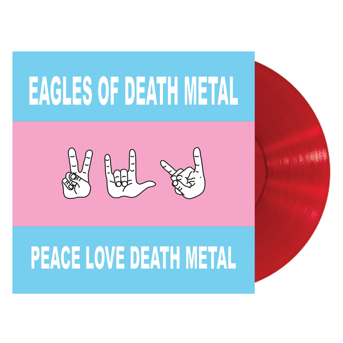 EAGLES OF DEATH METAL - PEACE LOVE DEATH METAL - RED VINYL LP - PRE ORDER OUT 13TH NOV 2026.