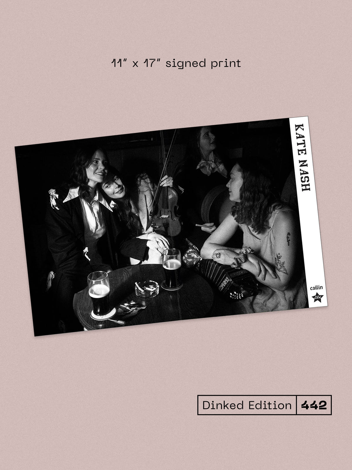 KATE NASH - CAILIN - DINKED EDITION 442 - ‘ROWAN’ PINK & GREY VINYL 2LP + SIGNED PRINT & STICKER SET - PRE ORDER OUT 22ND JAN 2027