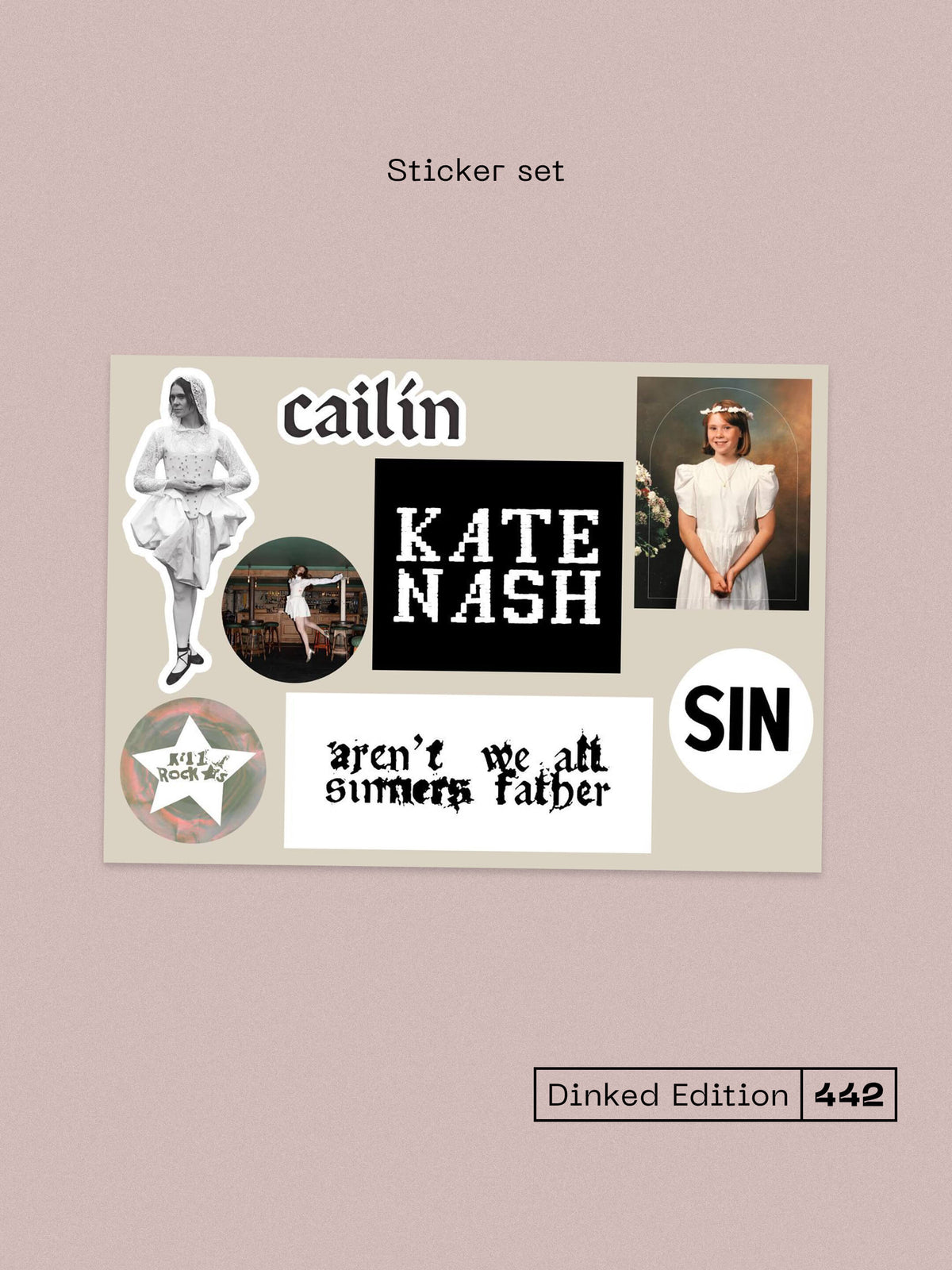 KATE NASH - CAILIN - DINKED EDITION 442 - ‘ROWAN’ PINK & GREY VINYL 2LP + SIGNED PRINT & STICKER SET - PRE ORDER OUT 22ND JAN 2027