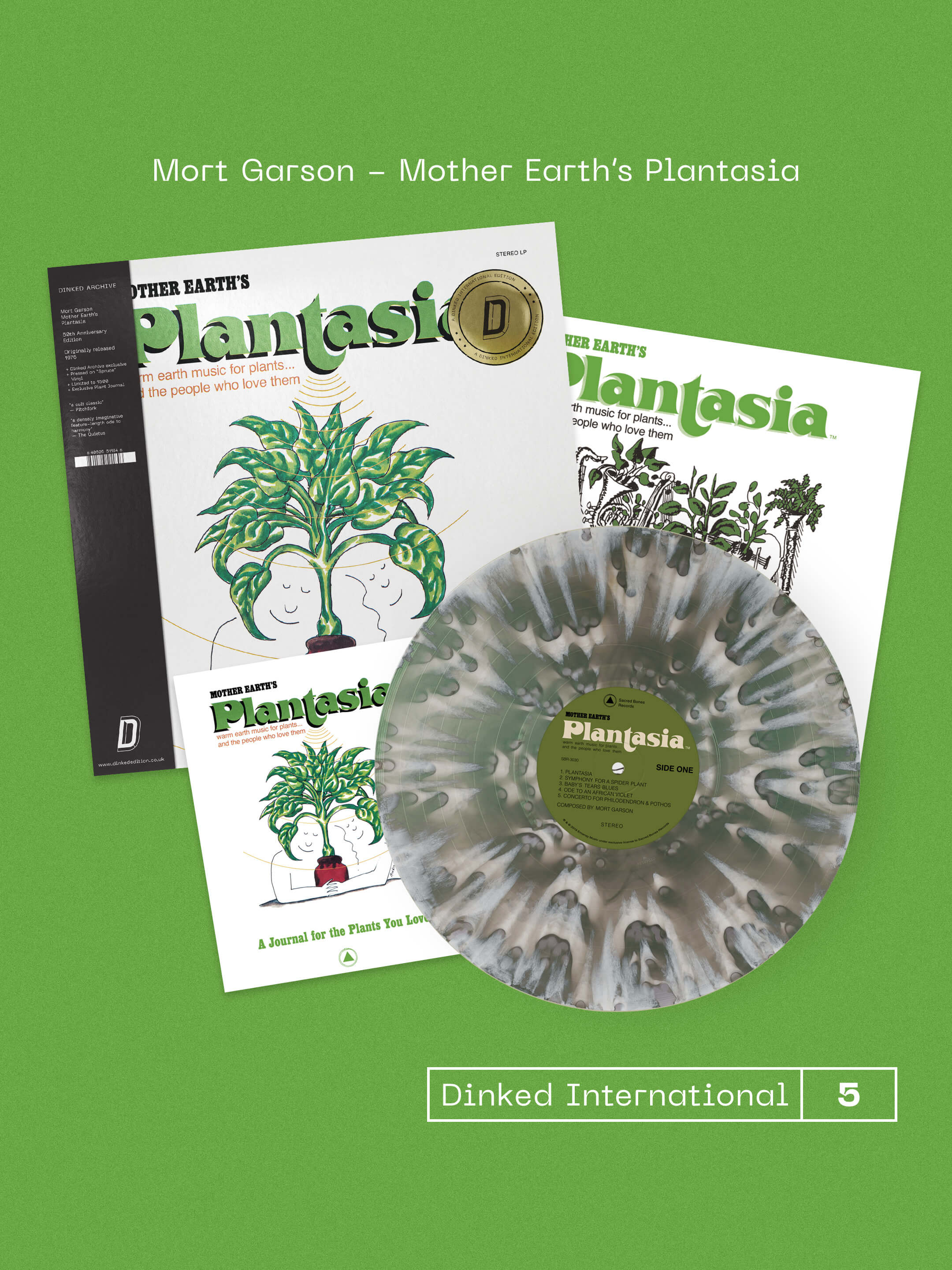 MORT GARSON - MOTHER EARTH'S PLANTASIA 50TH ANNIVERSARY - DINKED INTERNATIONAL EDITION 05 - SPRUCE COLOUR VINYL LP