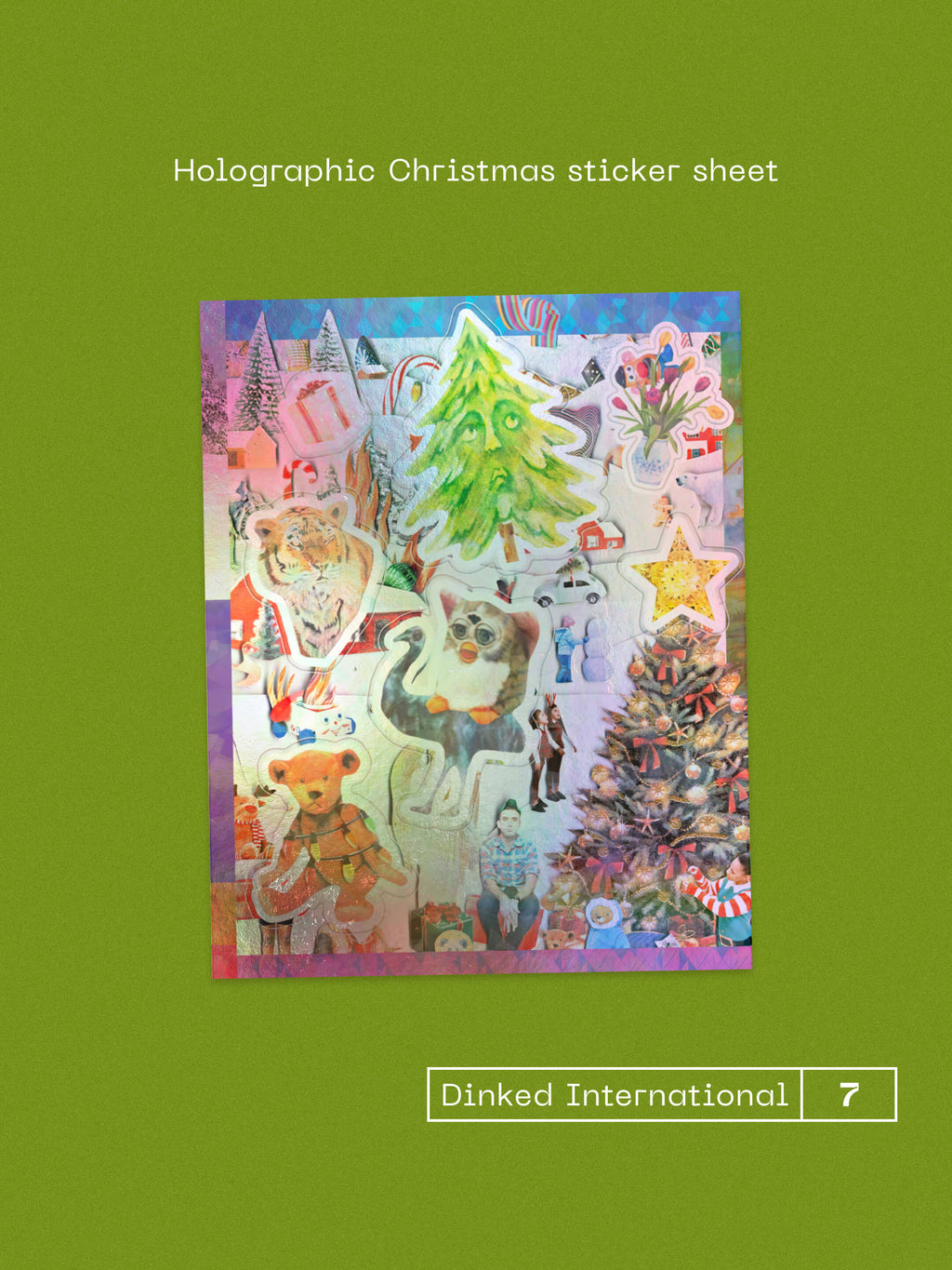 SUFJAN STEVENS - WORST CHRISTMAS EVER! - DINKED INTERNATIONAL EDITION NUMBER 7 - PEPPERMINT SWIRL VINYL LP + CHRISTMAS STICKER SHEET