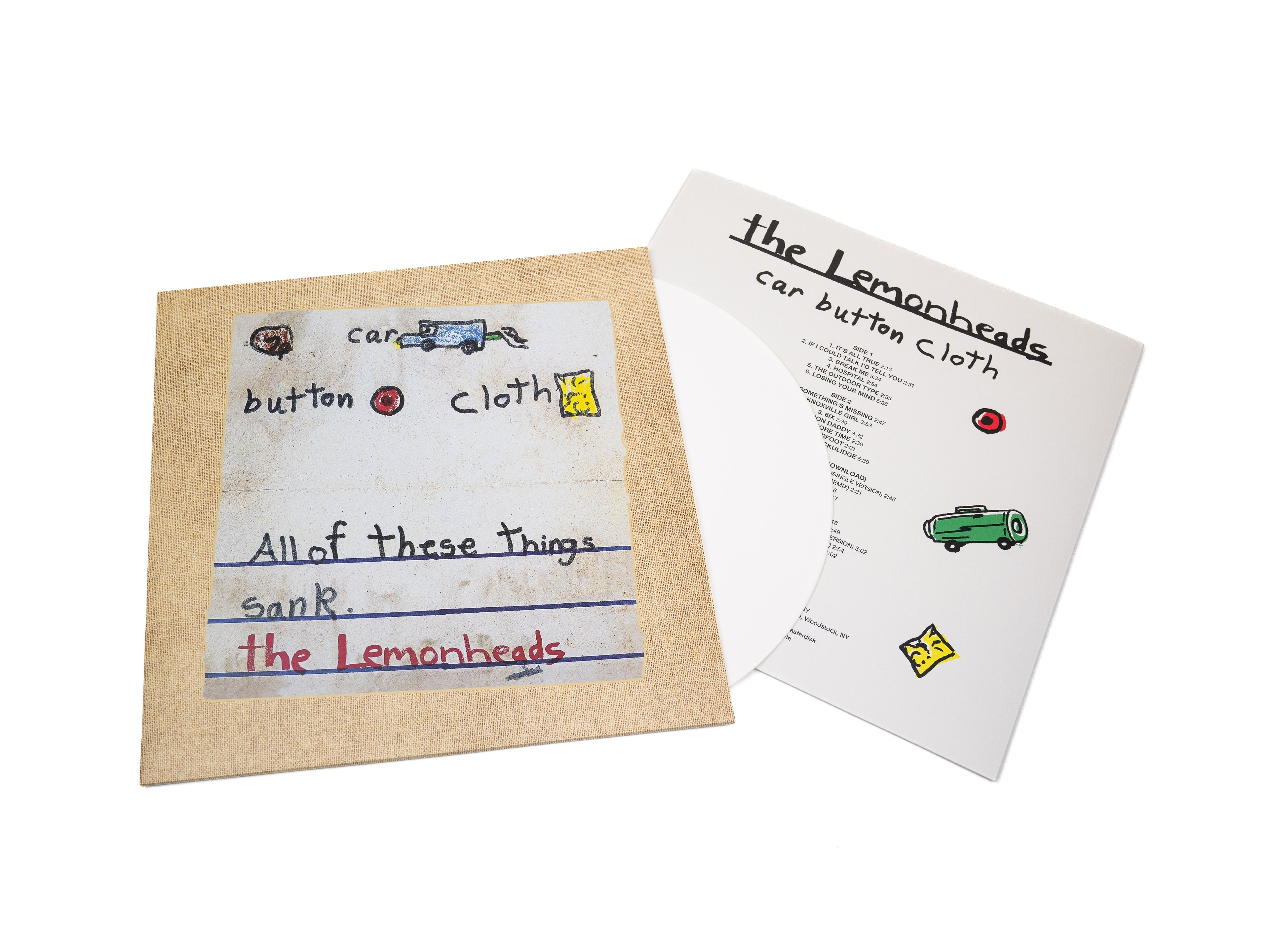 THE LEMONHEADS - CAR BUTTON CLOTH 30TH ANNIVERSARY EDITION - LIMITED WHITE VINYL LP