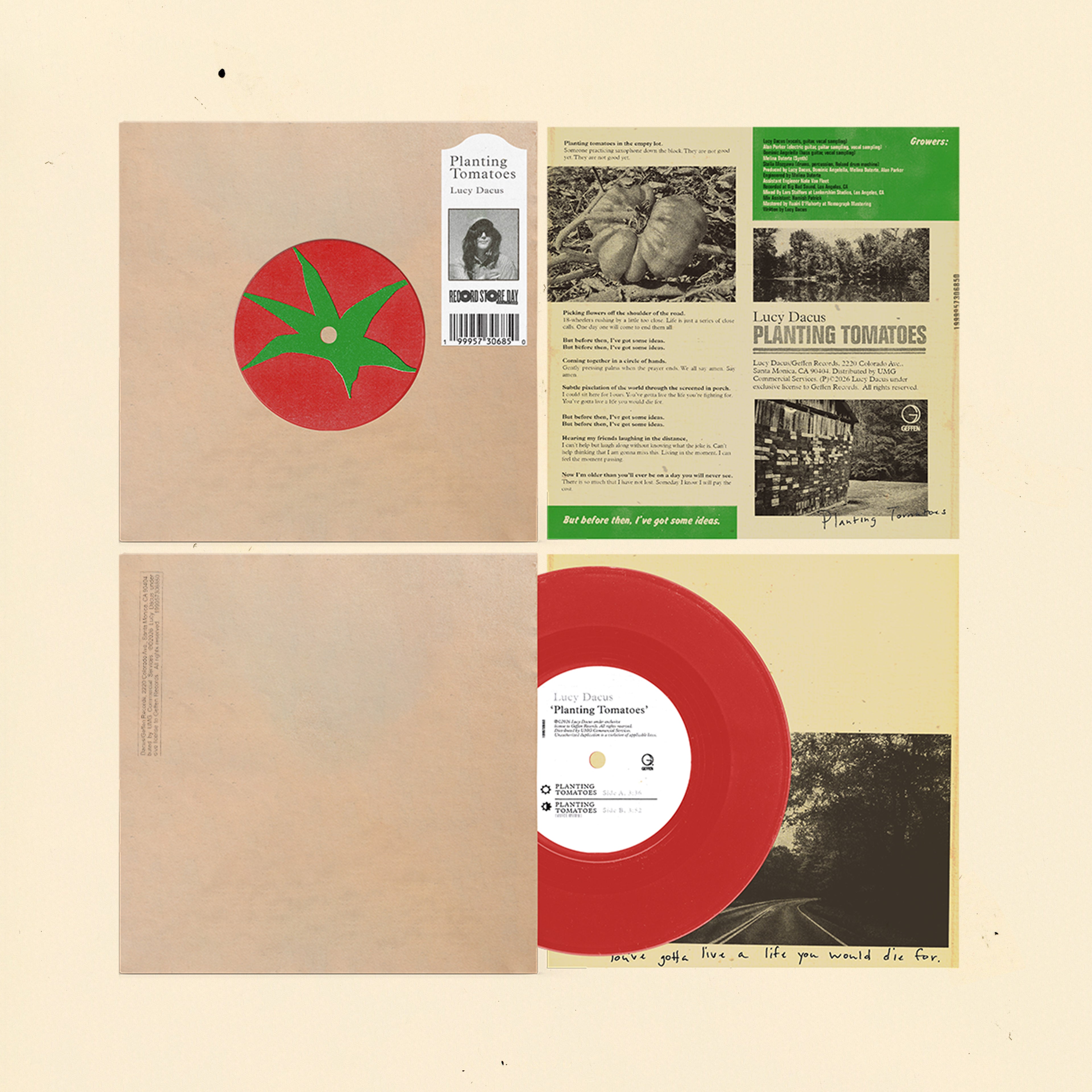 LUCY DACUS - PLANTING TOMATOES - LIMITED EDITION RED 7" VINYL RSD2026