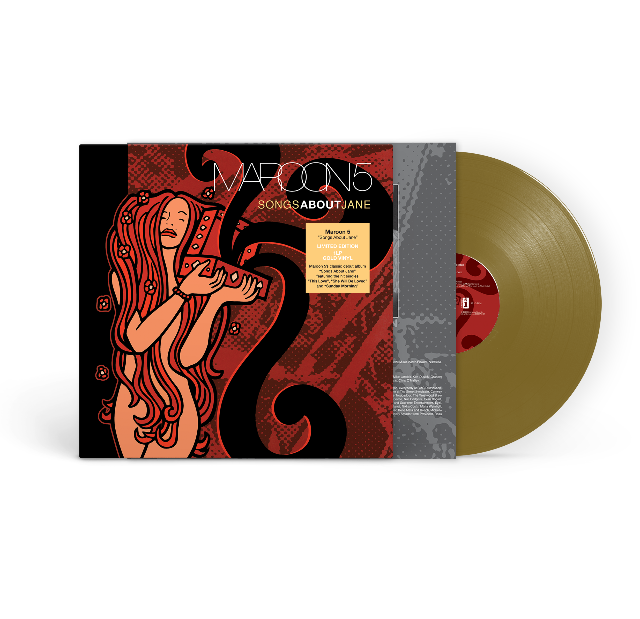 MAROON 5 - SONGS ABOUT JANE - LIMITED EDITION GOLD VINYL LP