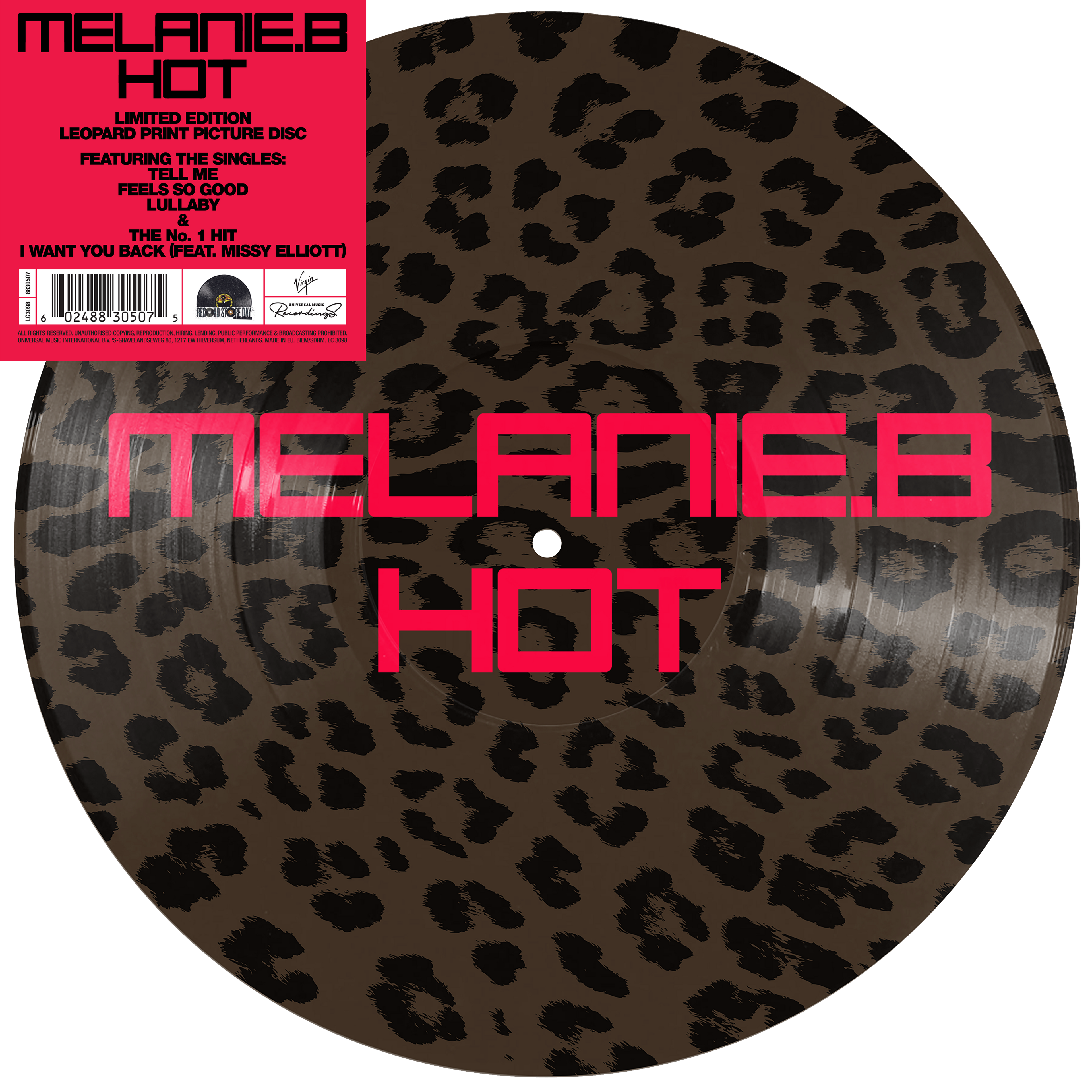 MELANIE B - HOT - LIMITED EDITION LEOPARD PRINT PICTURE DISC VINYL LP RSD2026