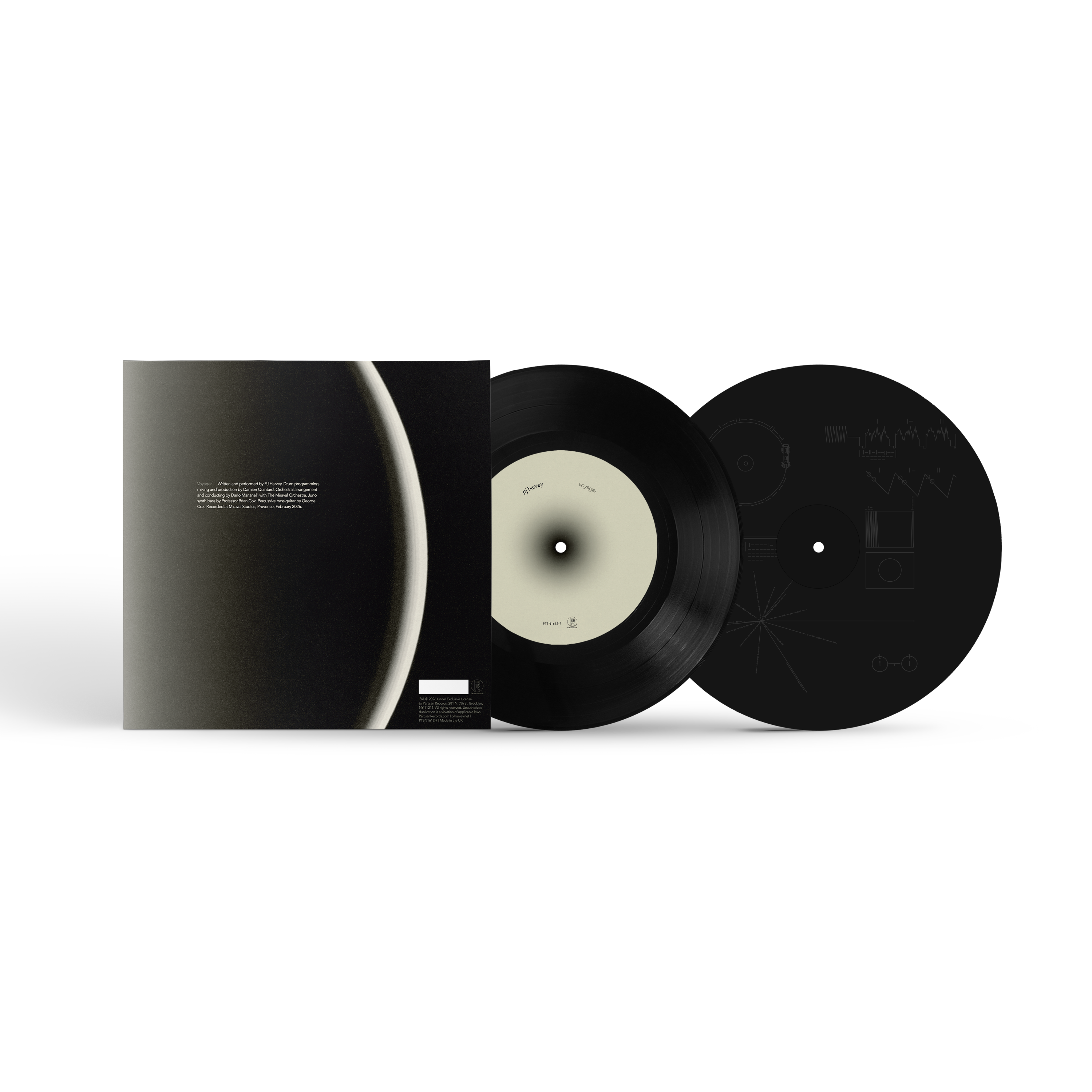 PJ HARVEY - VOYAGER - LIMITED EDITION ETCHED 7" BLACK VINYL IN DEBOSSED SLEEVE