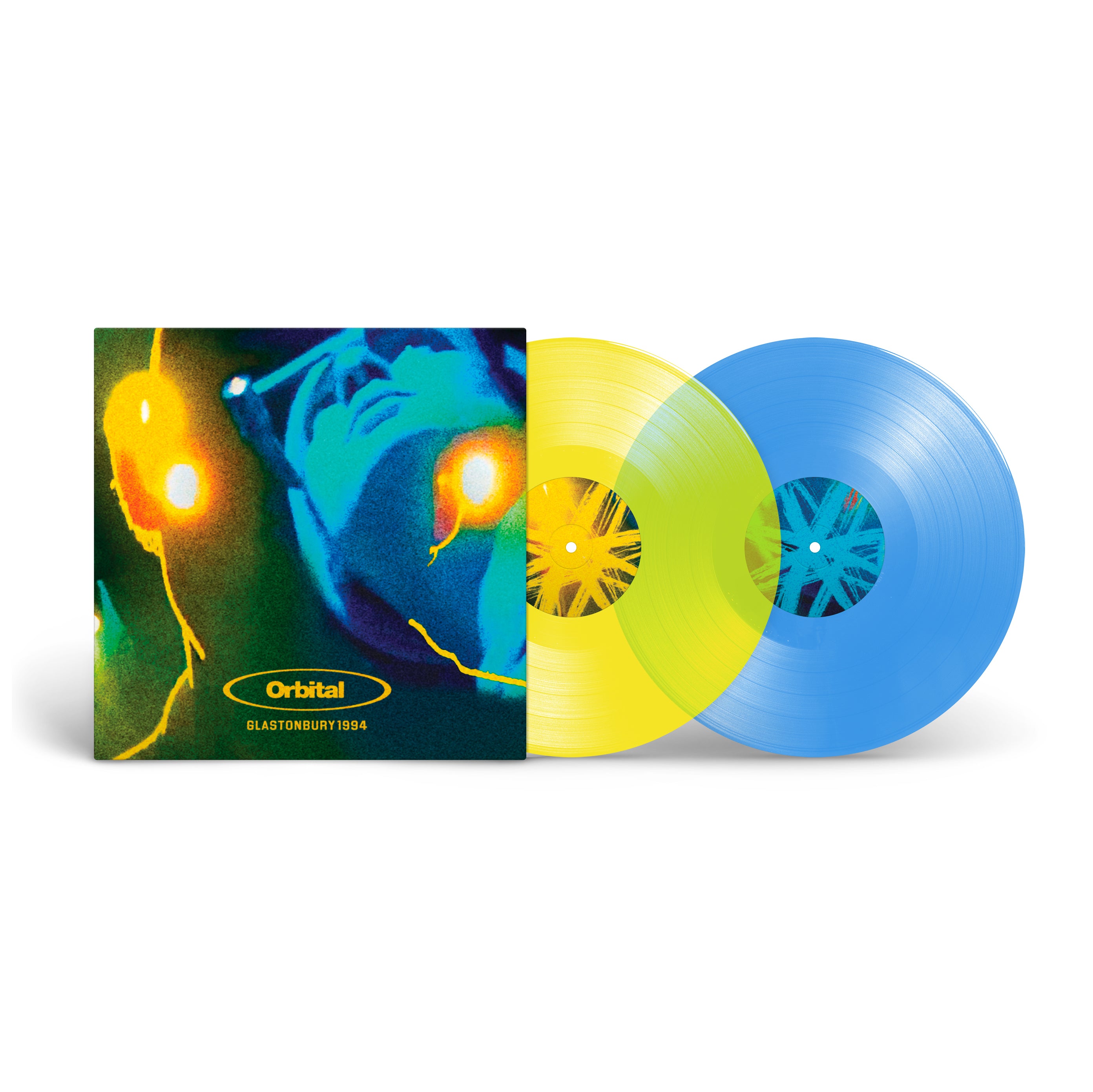 ORBITAL - GLASTONBURY 1994 - LIMITED TRANSPARENT BLUE & YELLOW 2LP VINYL