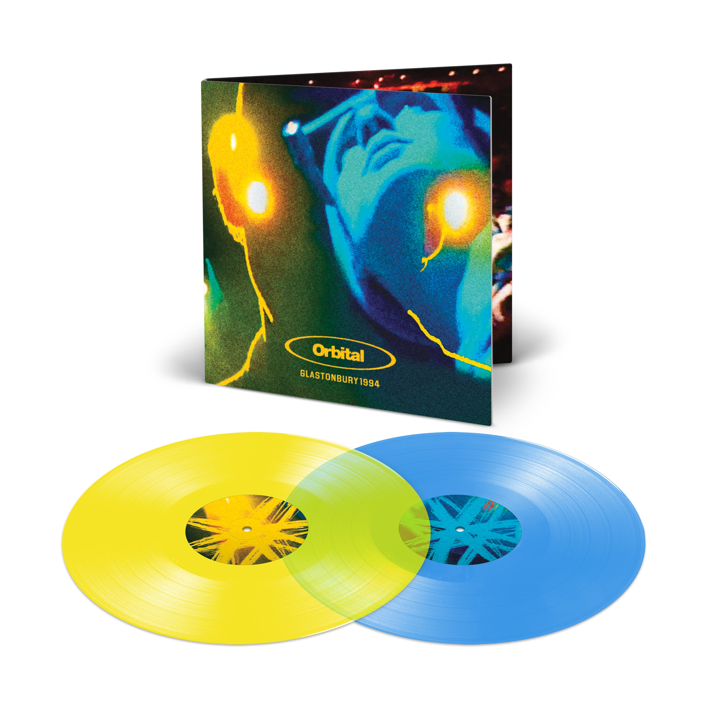ORBITAL - GLASTONBURY 1994 - LIMITED TRANSPARENT BLUE & YELLOW 2LP VINYL
