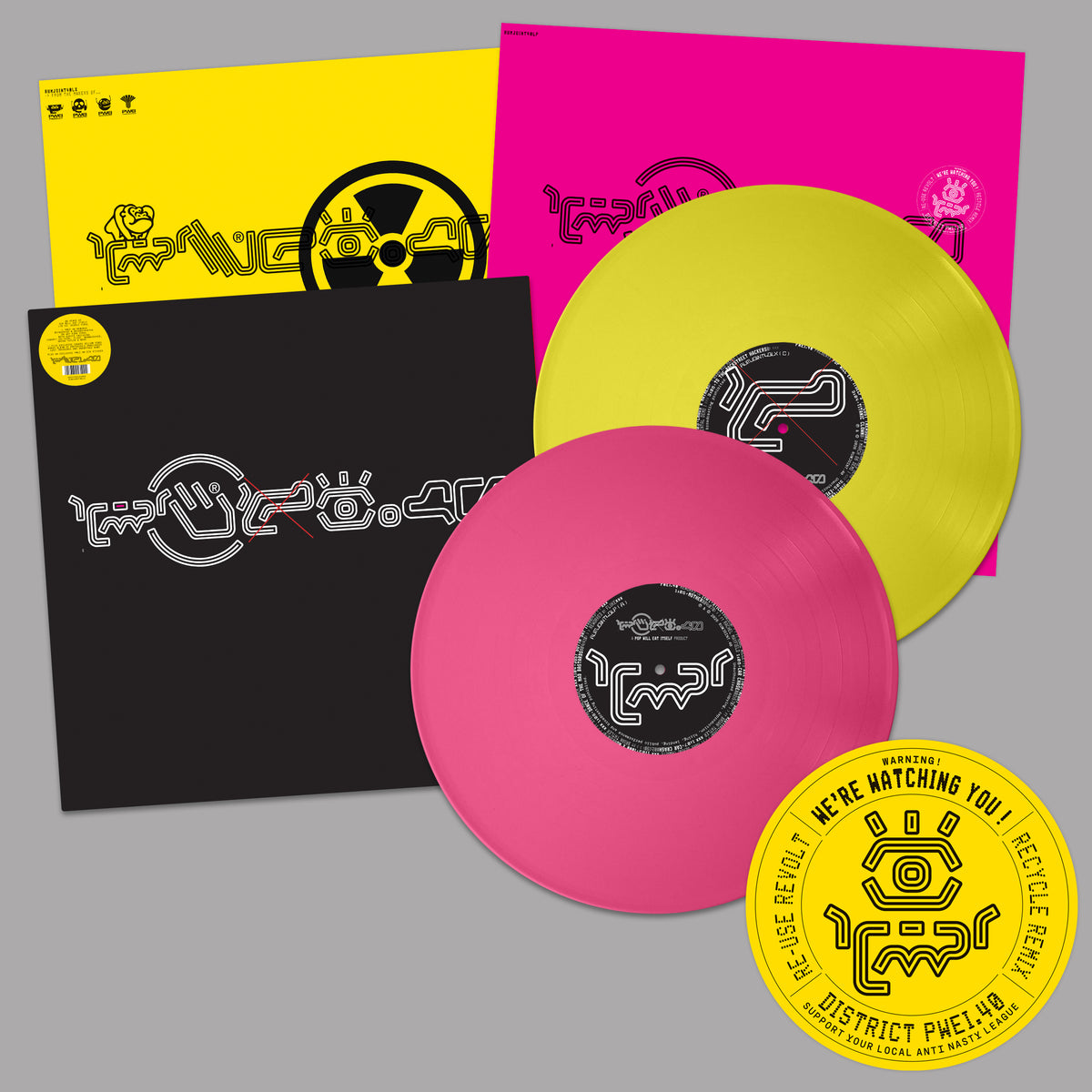 POP WILL EAT ITSELF - PWEI.40 - LIMITED EDITION DELUXE EDITION HOT PINK & CANARY YELLOW VINYL 2LP - PRE ORDER OUT 12TH FEBRUARY 2027