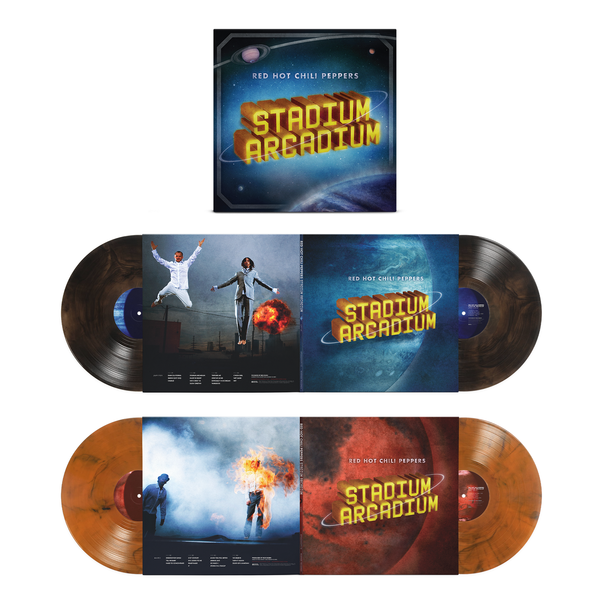 RED HOT CHILI PEPPERS - STADIUM ARCADIUM - 4LP INDIE EXCLUSIVE BROWN SMOKE & ORANGE SMOKE VINYL