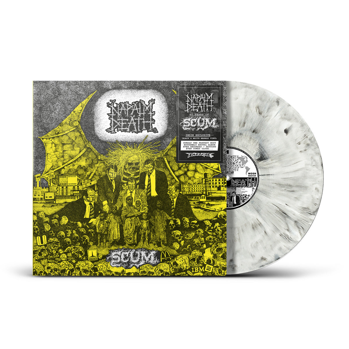 NAPALM DEATH - SCUM 40TH ANNIVERSARY - LIMITED EDITION BLACK & WHITE MARBLE VINYL LP - PRE ORDER OUT 22ND JAN 2027