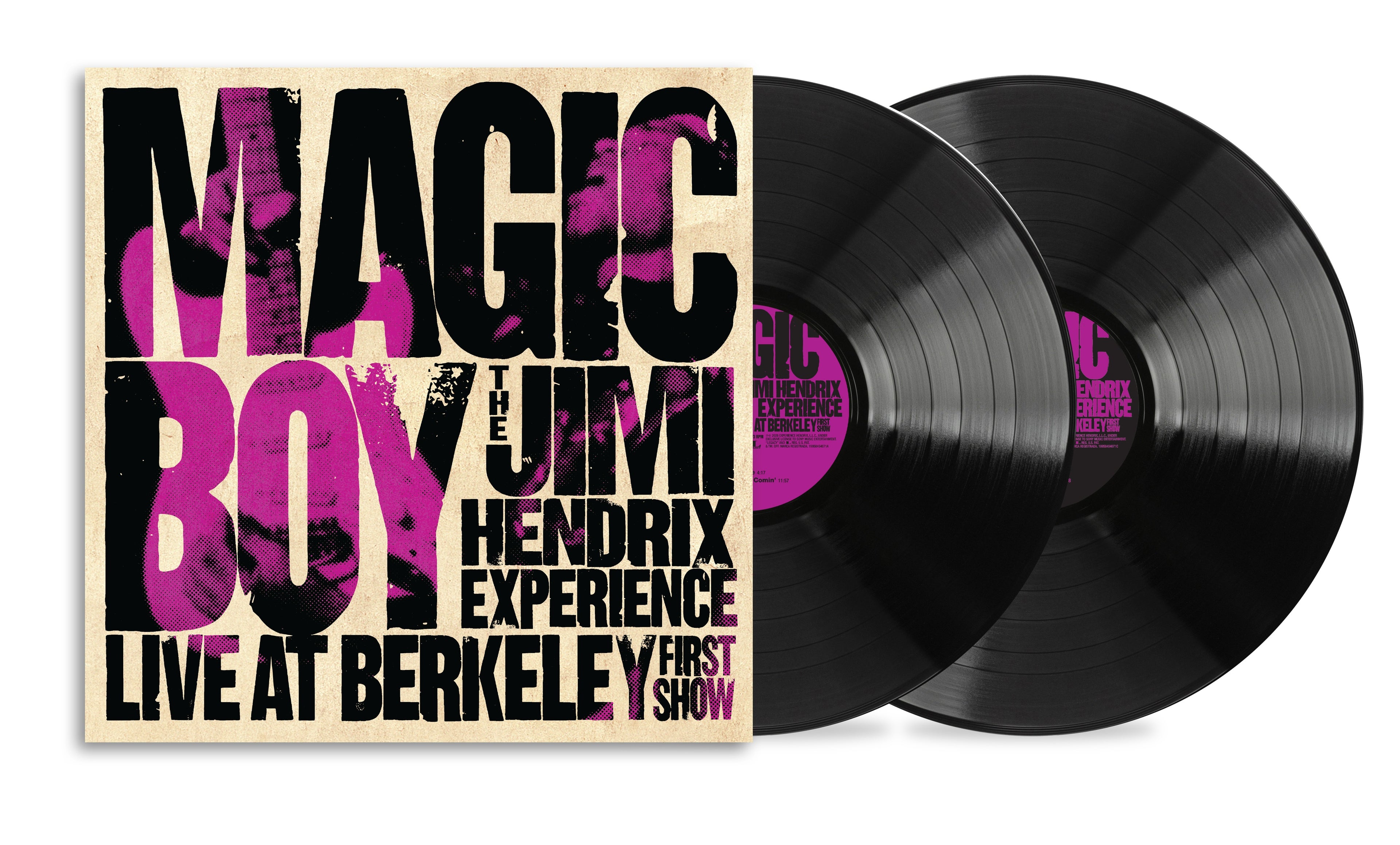 THE JIMI HENDRIX EXPERIENCE - MAGIC BOY - LIVE AT BERKELEY 1ST SHOW - 2LP BLACK VINYL