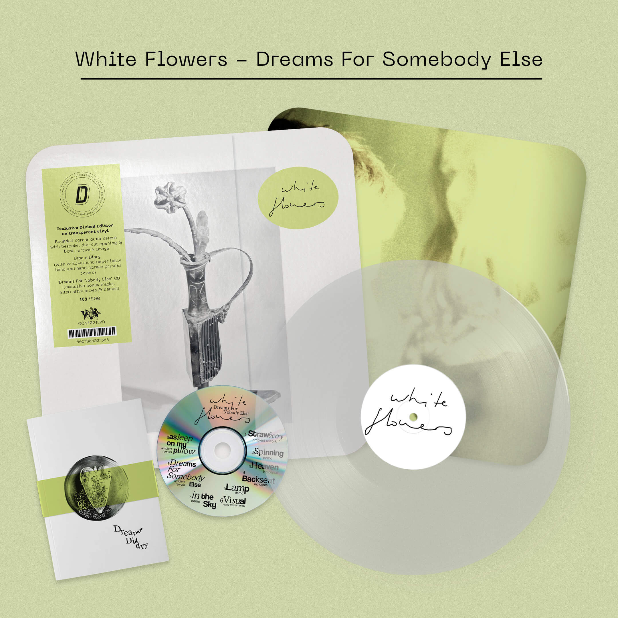 WHITE FLOWERS - DREAMS FOR SOMEBODY ELSE  - DINKED EDITION CLEAR VINYL LP