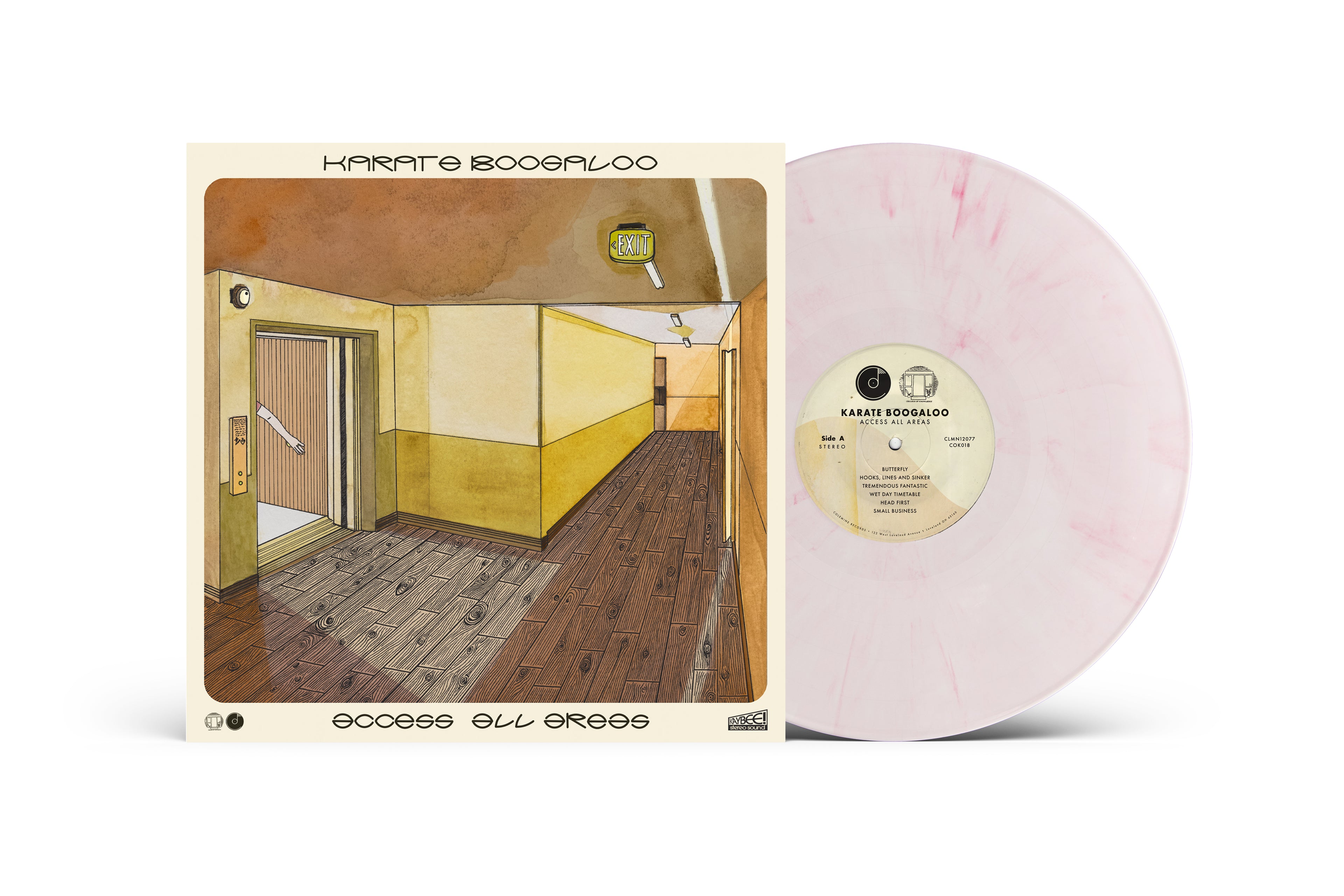 KARATE BOOGALOO - ACCESS ALL AREAS - LIMITED EDITION INDIES ONLY PINK COLOUR VINYL LP