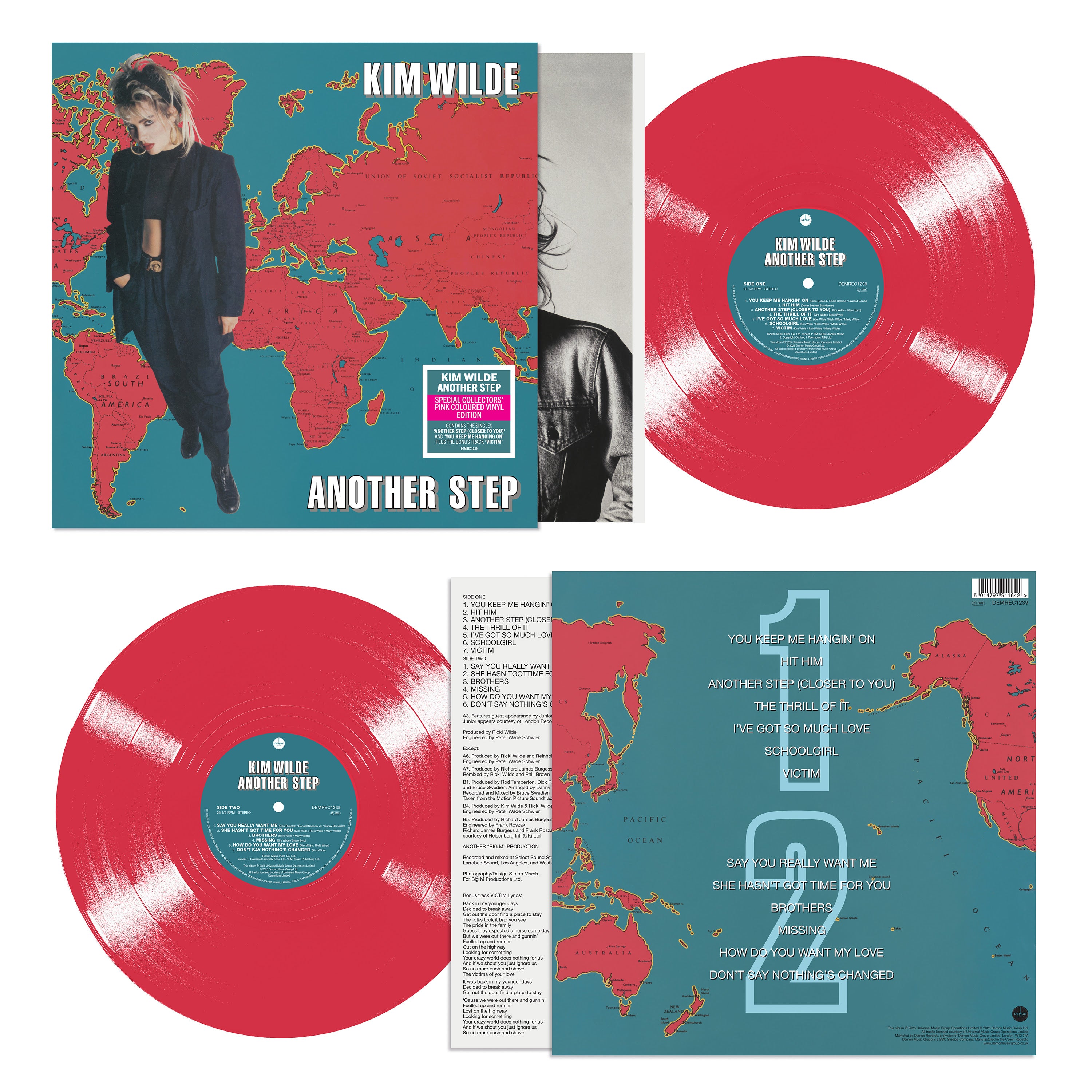 KIM WILDE - ANOTHER STEP - LIMITED HOT PINK VINYL LP