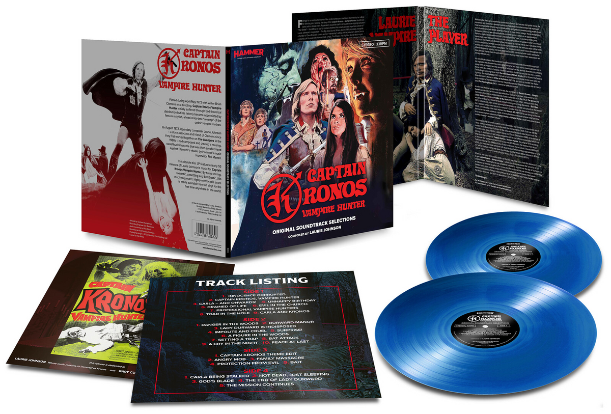 LAURIE JOHNSON - CAPTAIN KRONOS - VAMPIRE HUNTER - HAMMER - LIMITED EDITION BLUE VINYL 2LP - PRE ORDER OUT 13TH NOVEMBER 2026