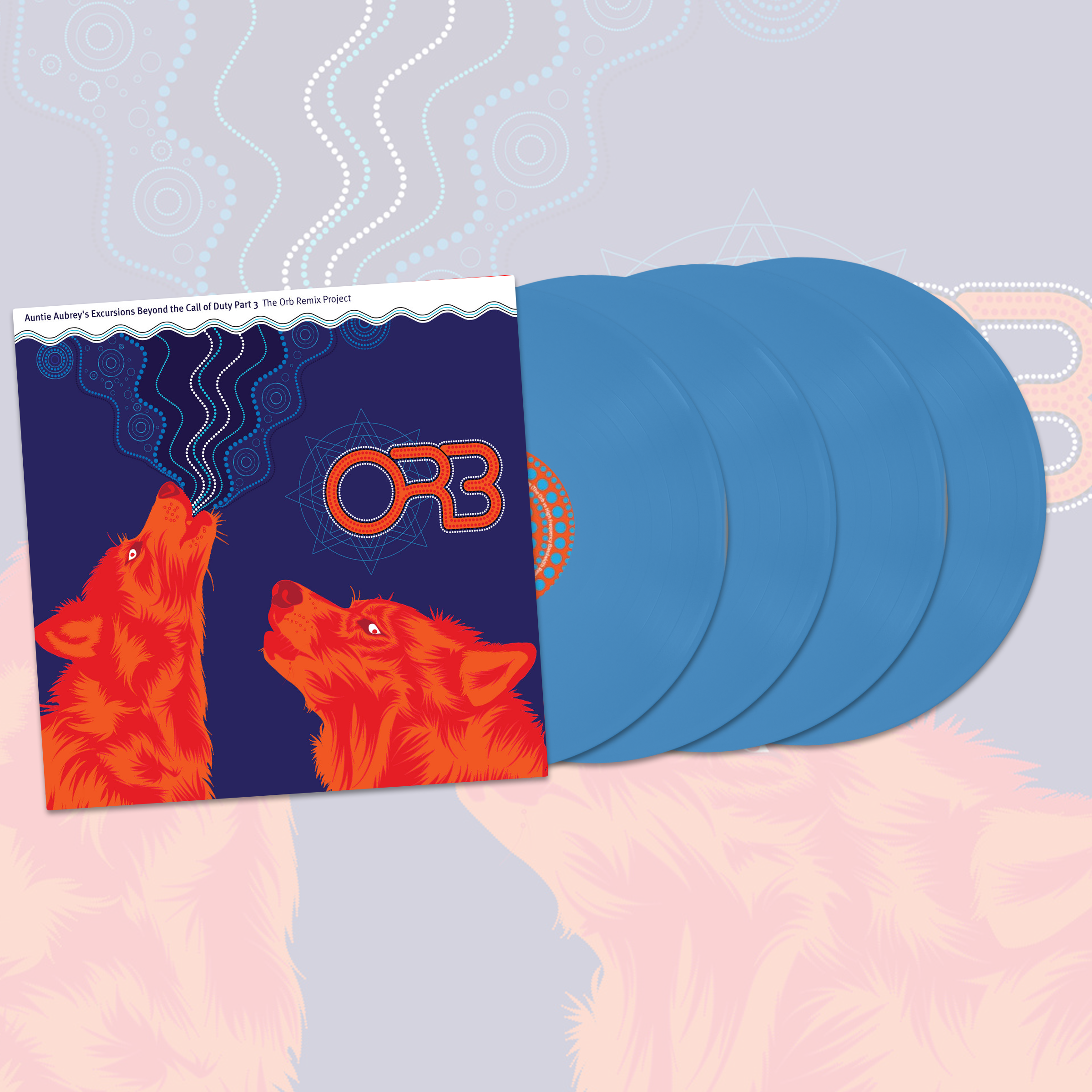 THE ORB - AUNTY AUBREY'S EXCURSIONS BEYOND THE CALL OF DUTY PART 3: THE ORB REMIX PROJECT - LIMITED EDITION BLUE VINYL 4LP